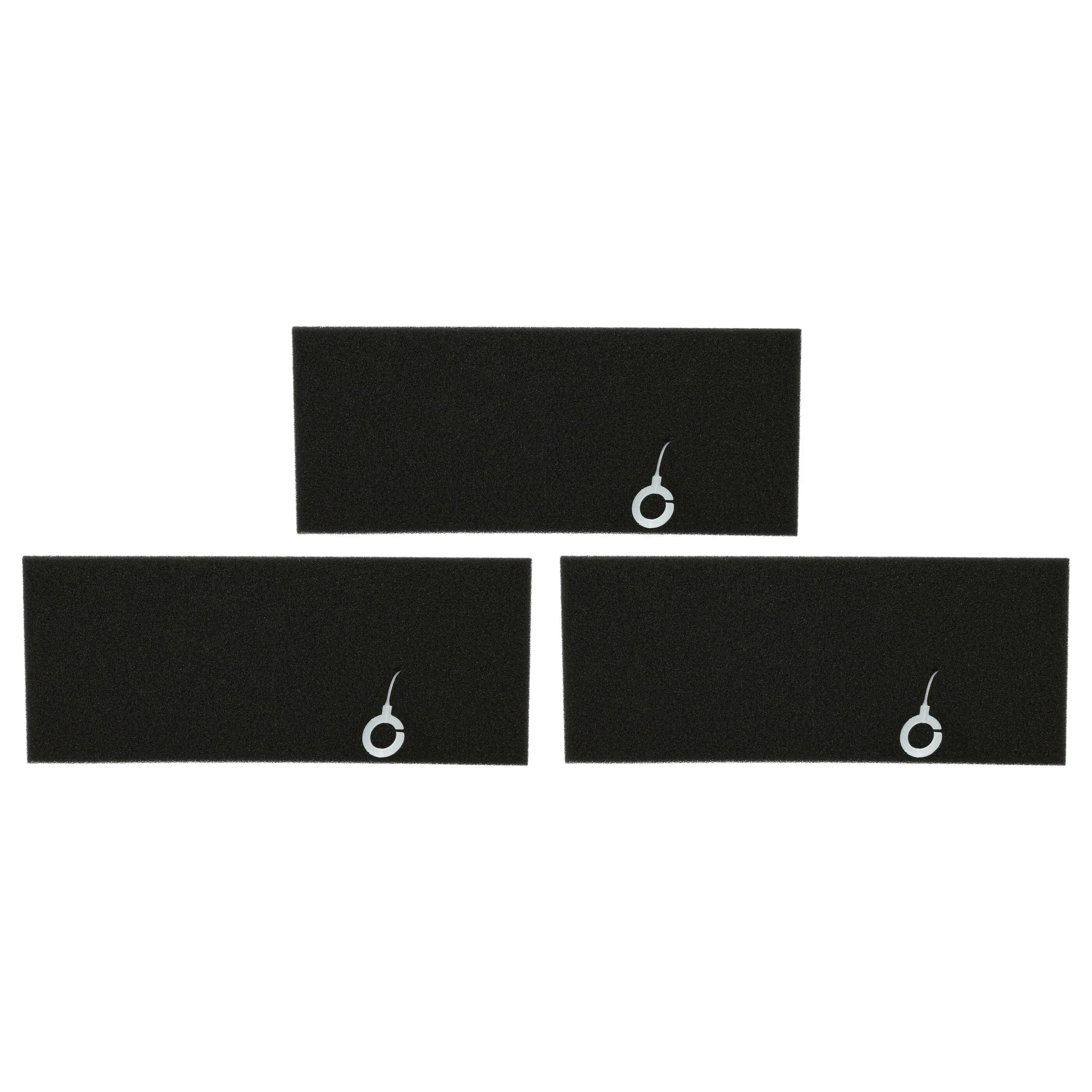 3x Filtre remplace 4242001238839, 17000301 pour aspirateur - filtre mousse