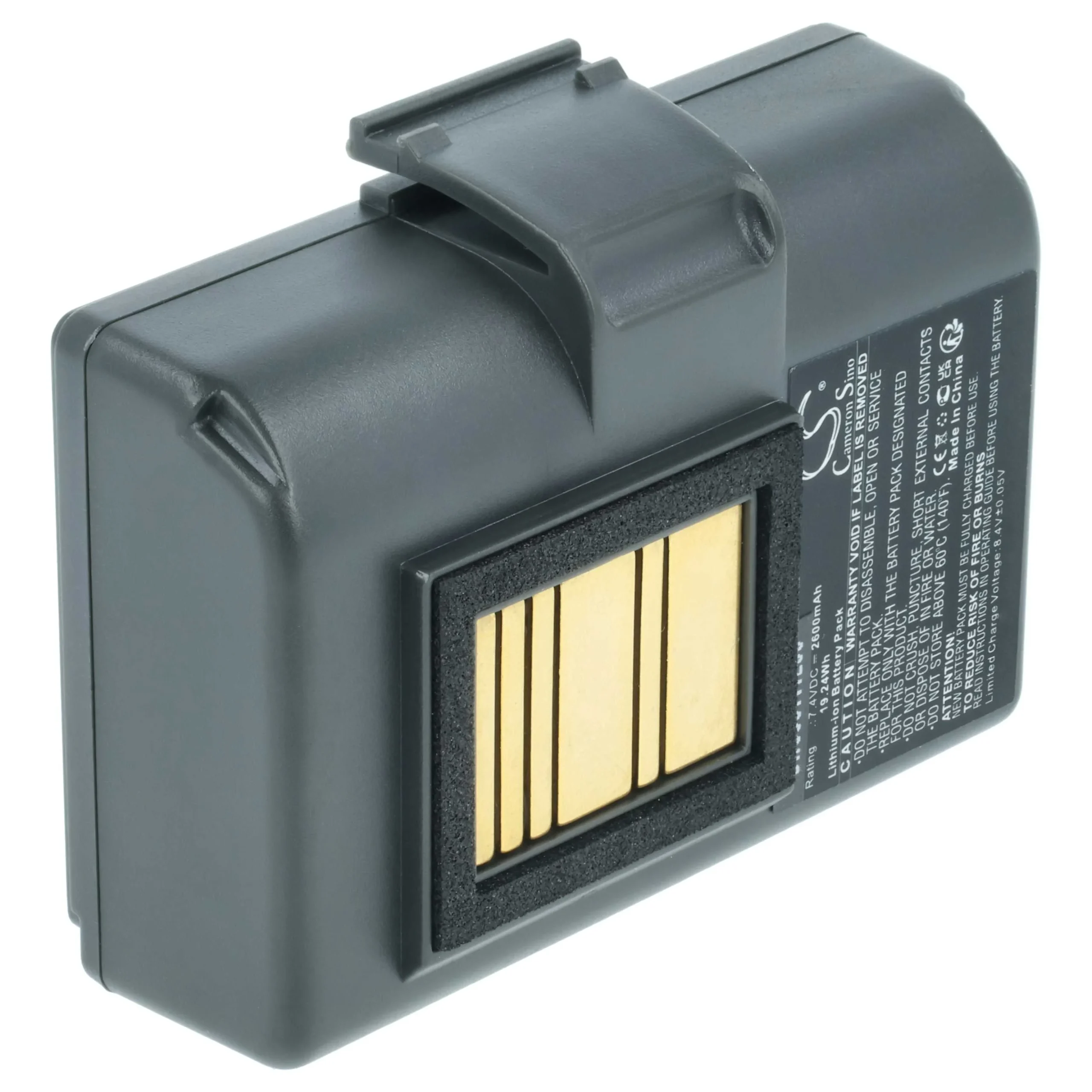 Batterie remplace Zebra AT16004, BTRY-MPP-34MA1-01 pour imprimante Zebra - 2600mAh 7,4V Li-ion