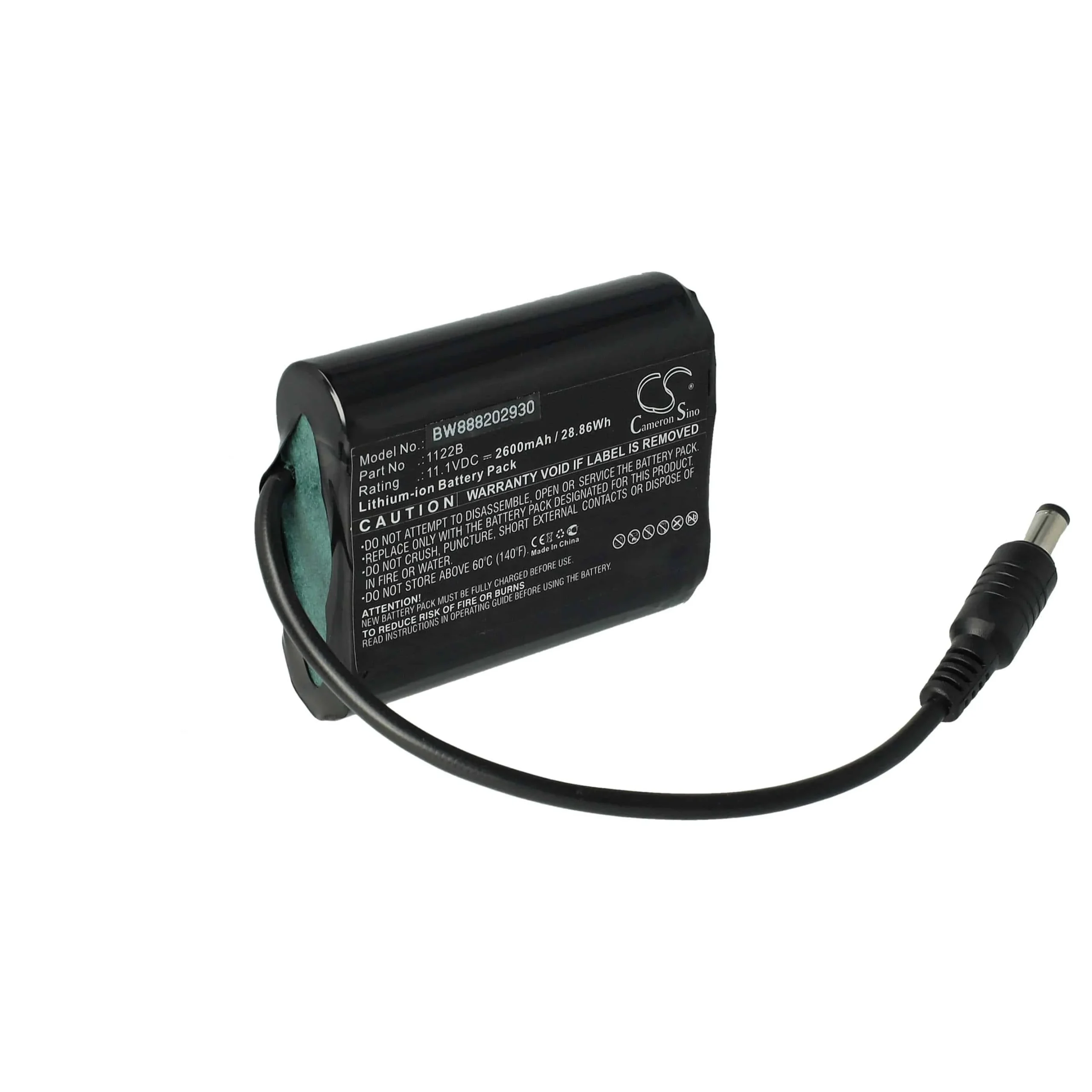 Batterie remplace Venture Heat 1122B pour gants chauffants Venture Heat - 2600mAh 11,1V Li-ion