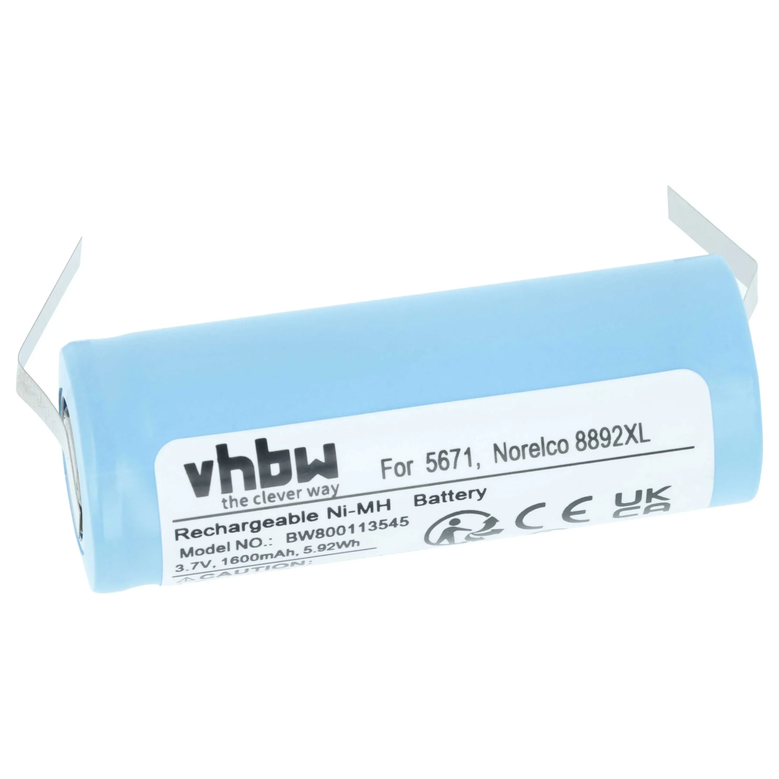 Batterie remplace 15038, 3611290, 3606410 pour rasoir électrique Philips - 1600mAh 3,7V Li-ion