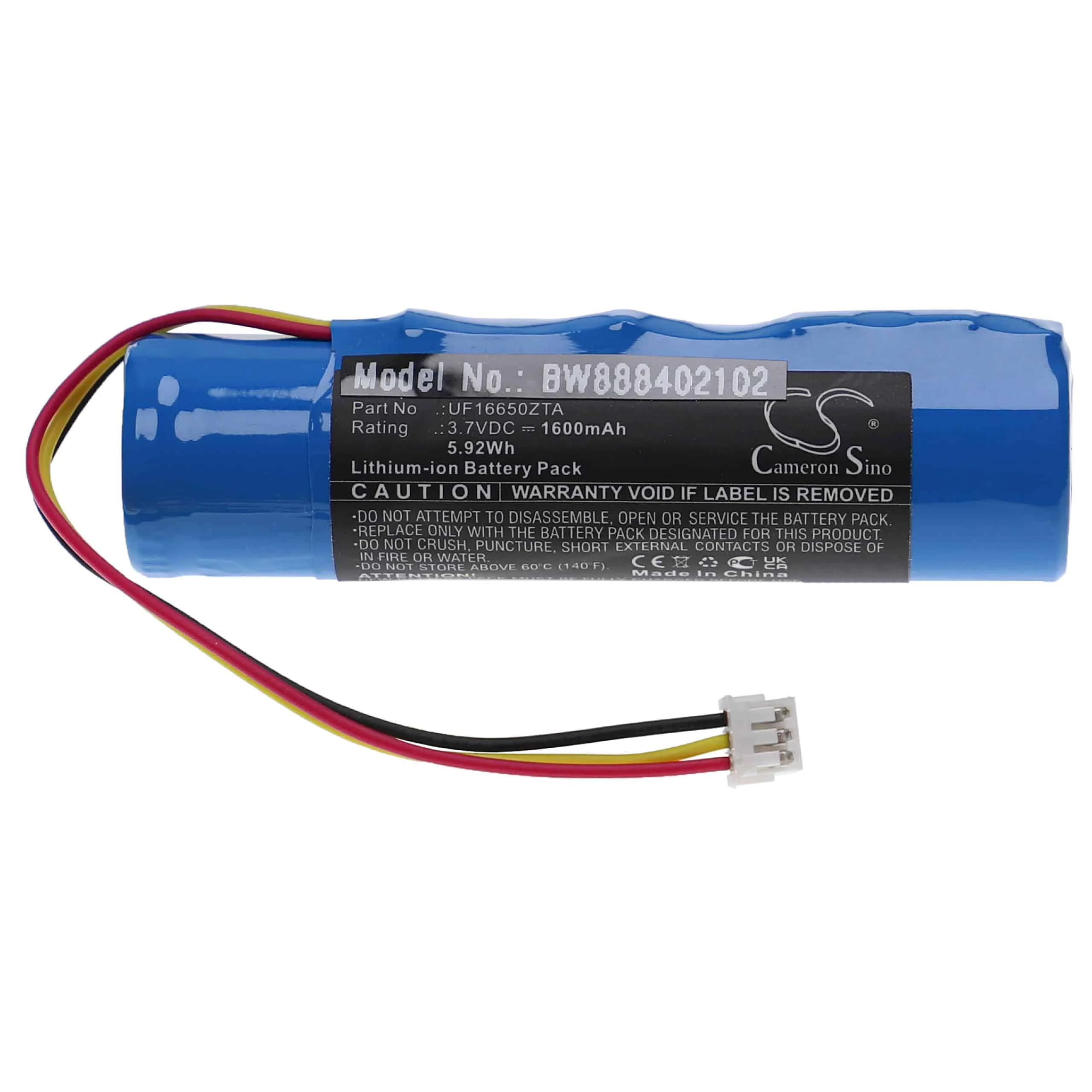 Batterie remplace AKAI NB2537-R0, 58-000252, UF16650ZTA instrument à vent - 1600mAh 3,7V Li-ion