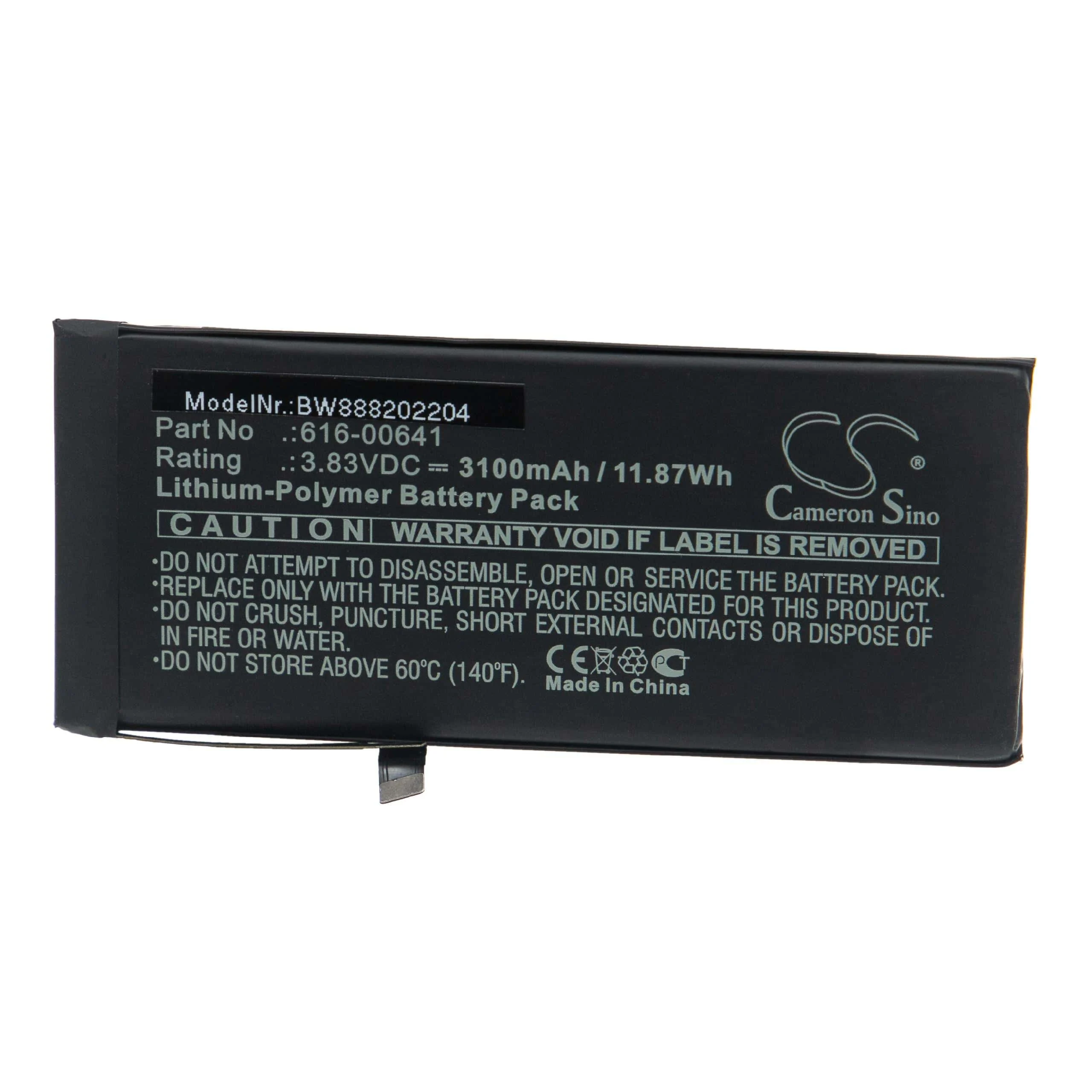 Batterie remplace Apple 616-00641 téléphone portable Apple - 3100mAh 3,83V Li-polymère