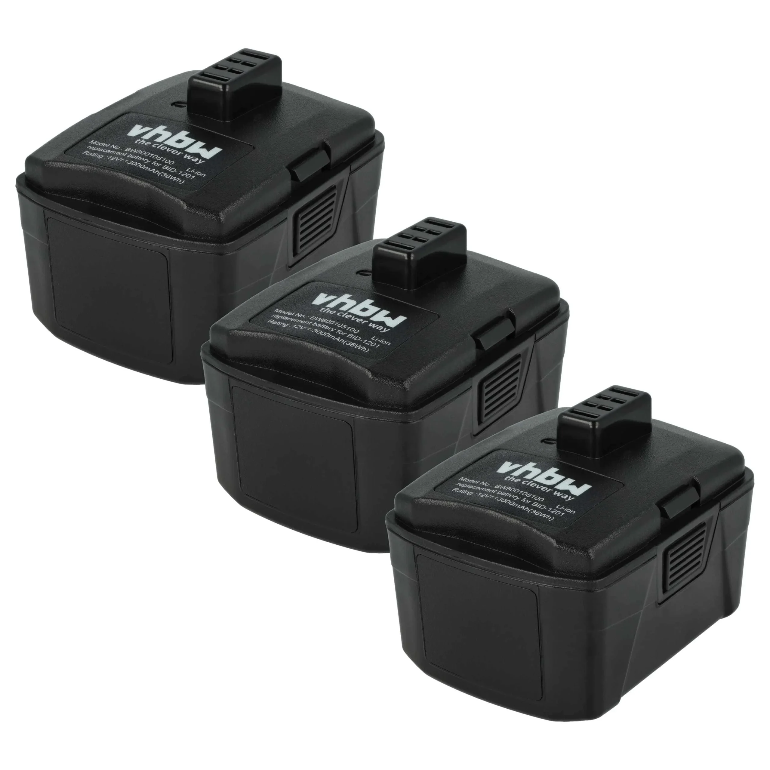 Batterie (3 pcs.) remplace Ryobi 130503005, BPL-1220, 130503001 outil électrique Ryobi - 3000mAh 12V Li-ion