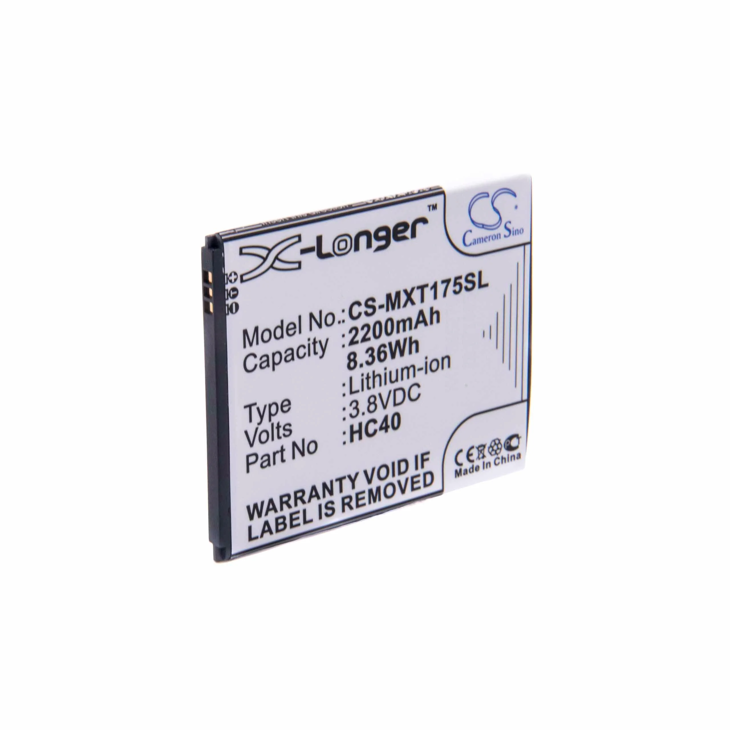 Batterie remplace Motorola HC40 téléphone portable Motorola - 2200mAh 3,8V Li-ion