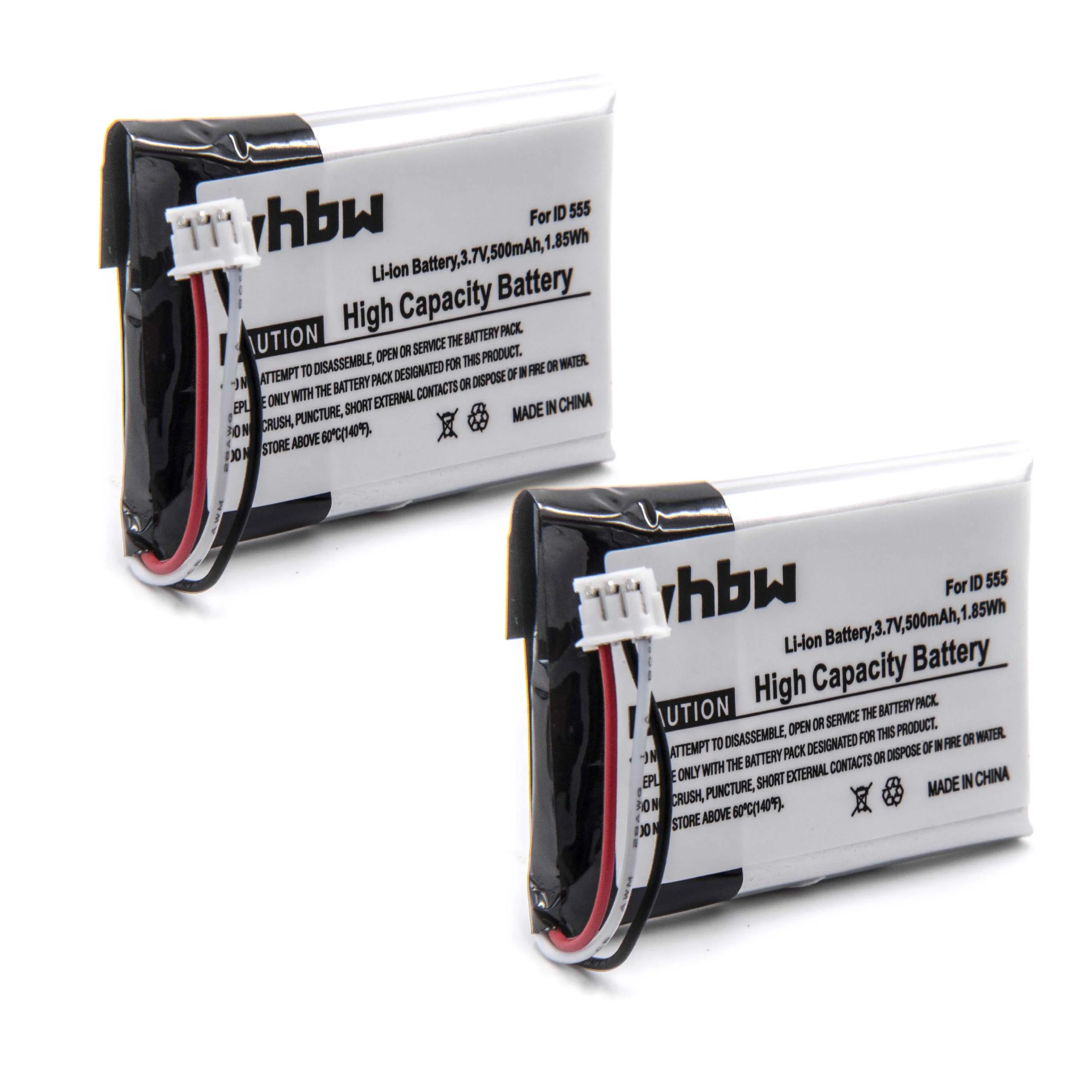 2x Batteries remplace Grundig SL-422943 pour téléphone Philips - 500mAh 3,7V Li-polymère