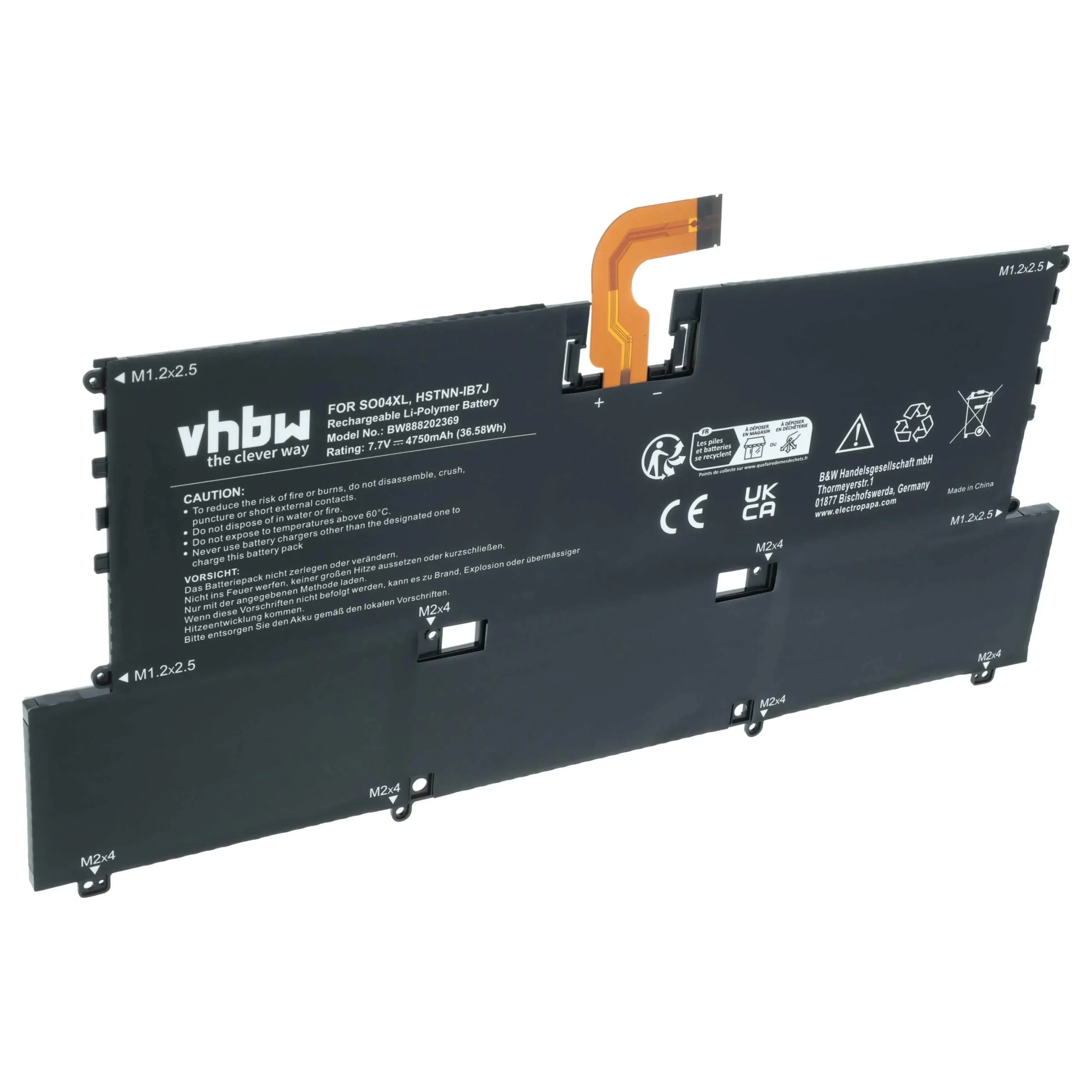 Batterie remplace HP 843534-121, 843534-1C1, 844199-855 pour ordinateur portable HP- 4750mAh 7,7V Li-polymère