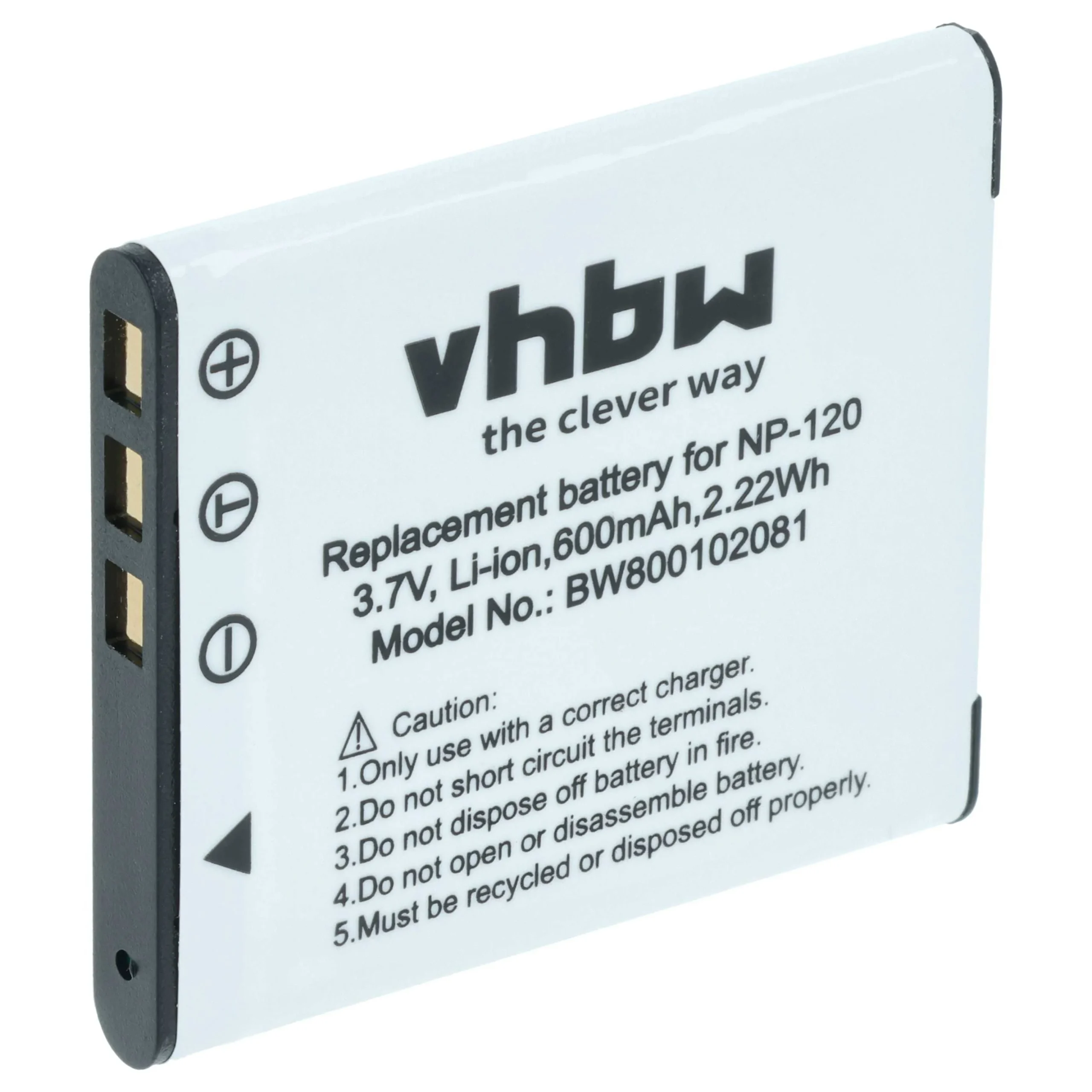 Batterie remplace Casio NP-120 pour appareil photo Casio- 550mAh 3,6V Li-ion