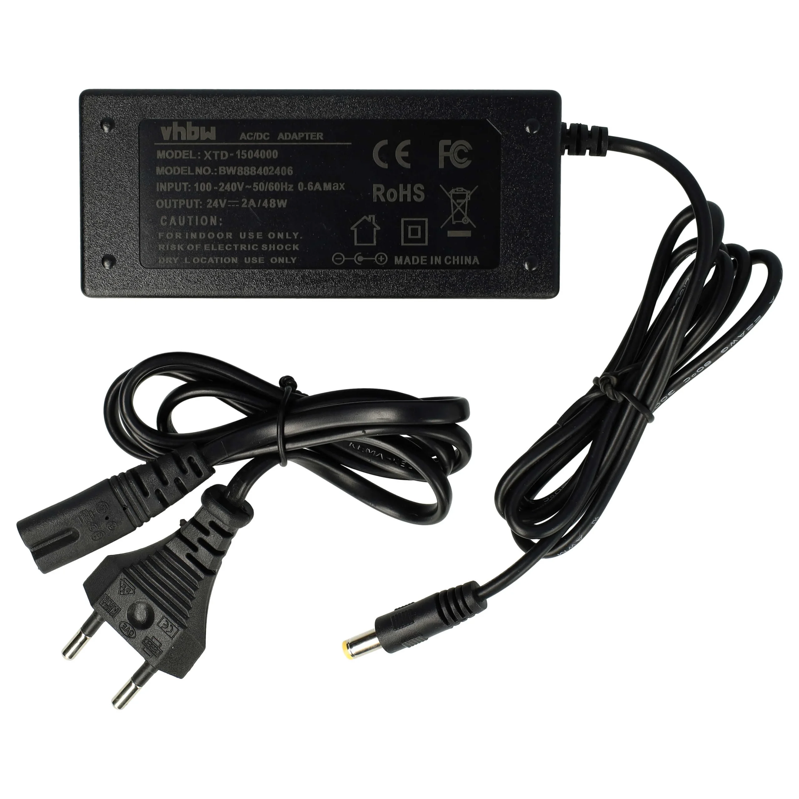 Alimentation avec prise 5,5 x 2,5 mm pour divers appareils électriques - 200 cm 24 V