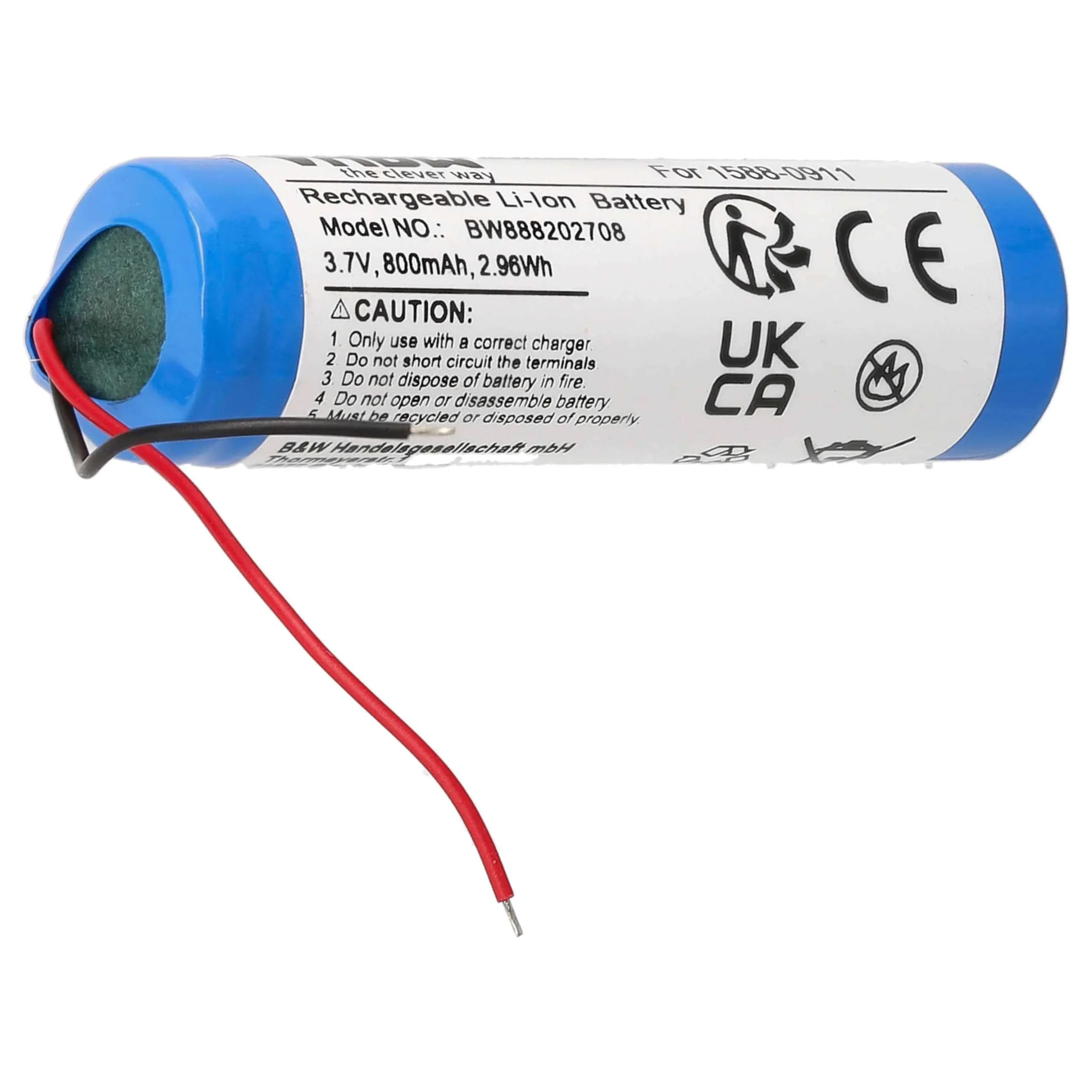 Batterie remplace Sony 1588-0911 boîtier de charge - 800mAh 3,7V Li-ion