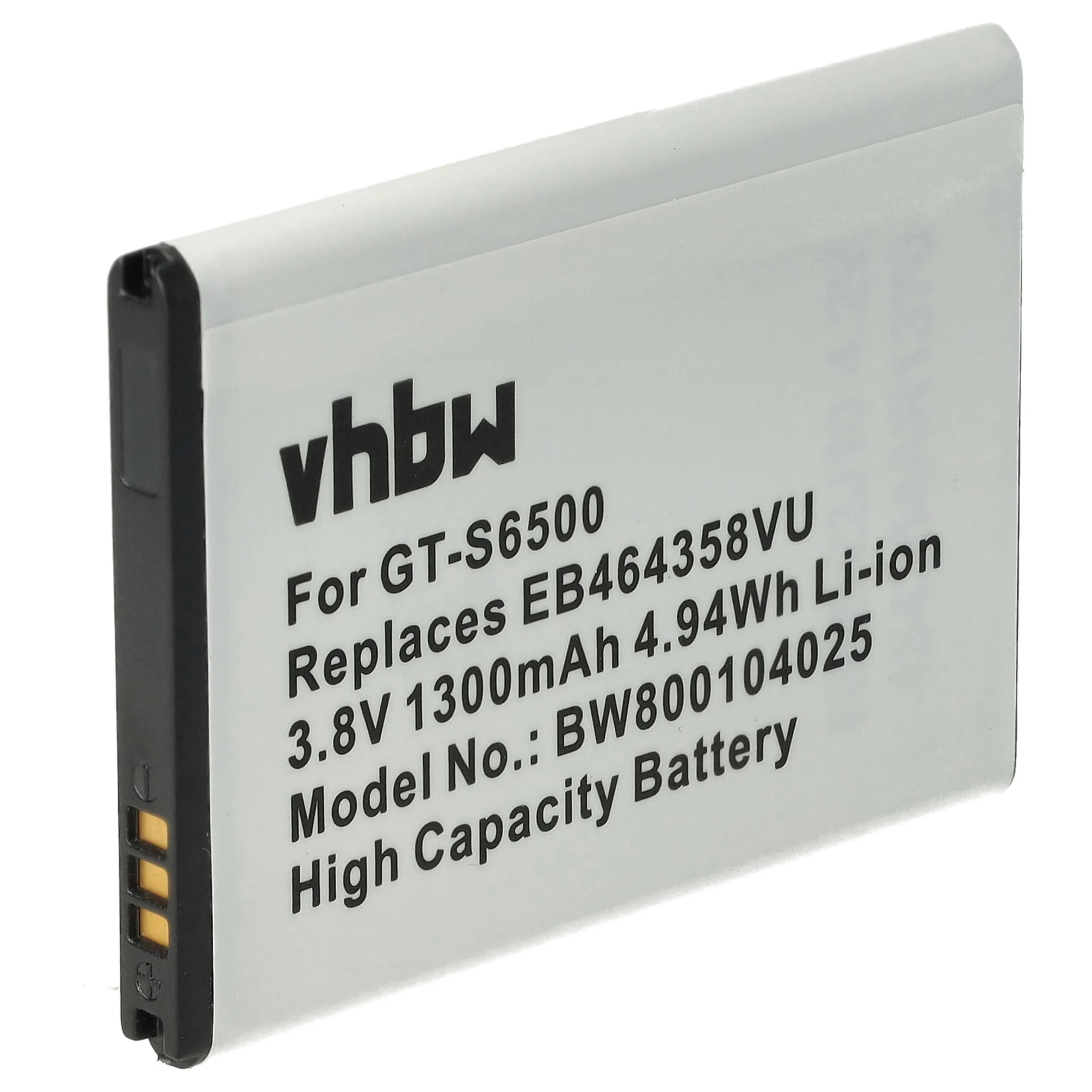 Batterie remplace Samsung EB464358VUBSTD, EB464358VU téléphone portable Samsung - 1300mAh 3,7V Li-ion