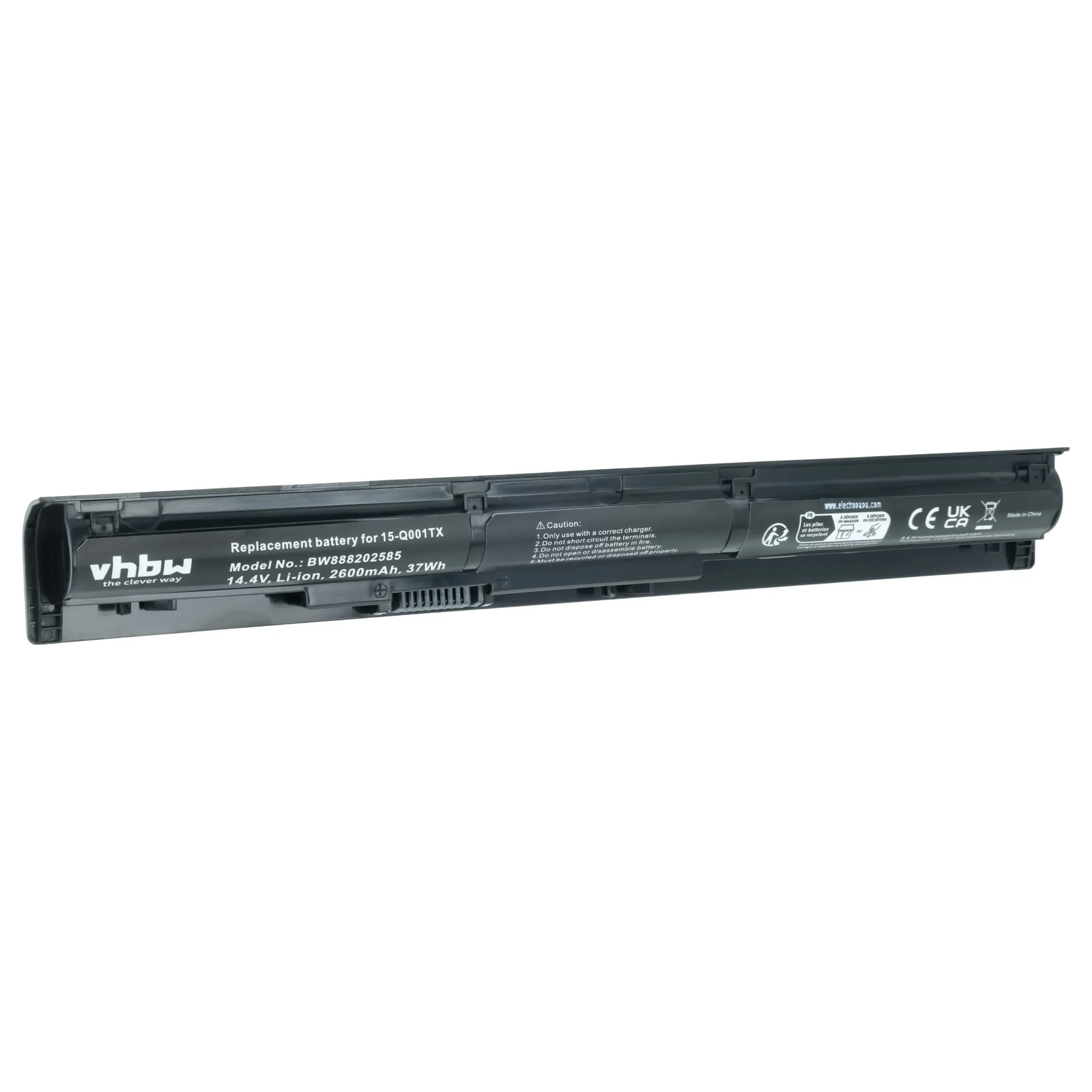 Batterie remplace HP 811063-421, 805294-001 pour ordinateur portable HP- 2600mAh 14,4V Li-ion, noir