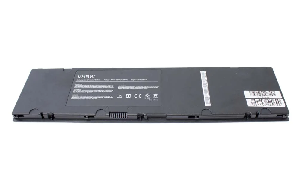 Batterie remplace Asus 0B200-00700000 pour ordinateur portable Asus- 3950mAh 11,1V Li-polymère, noir