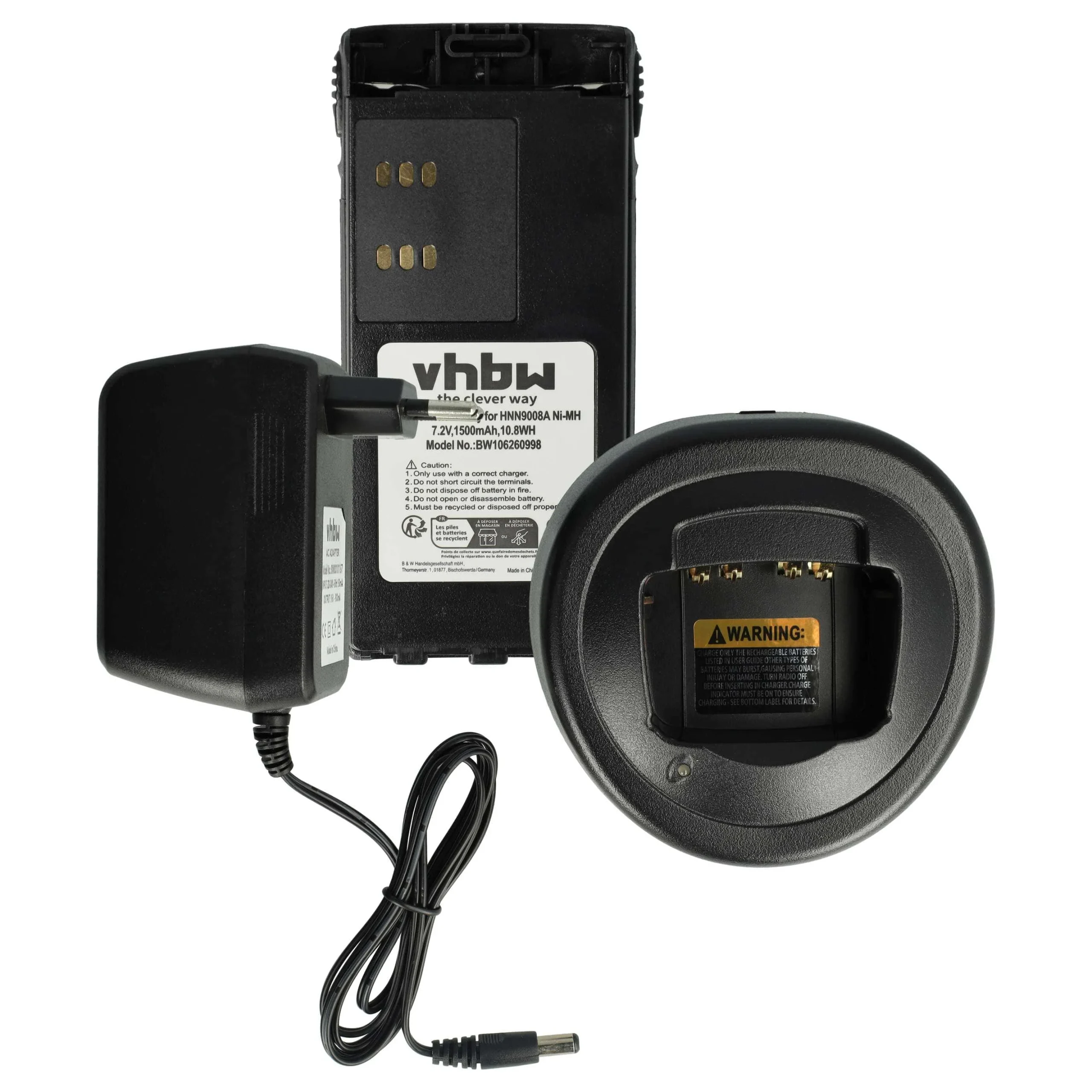 Batterie + chargeur pour talkie-walkie Motorola ATS2500 - kit de charge