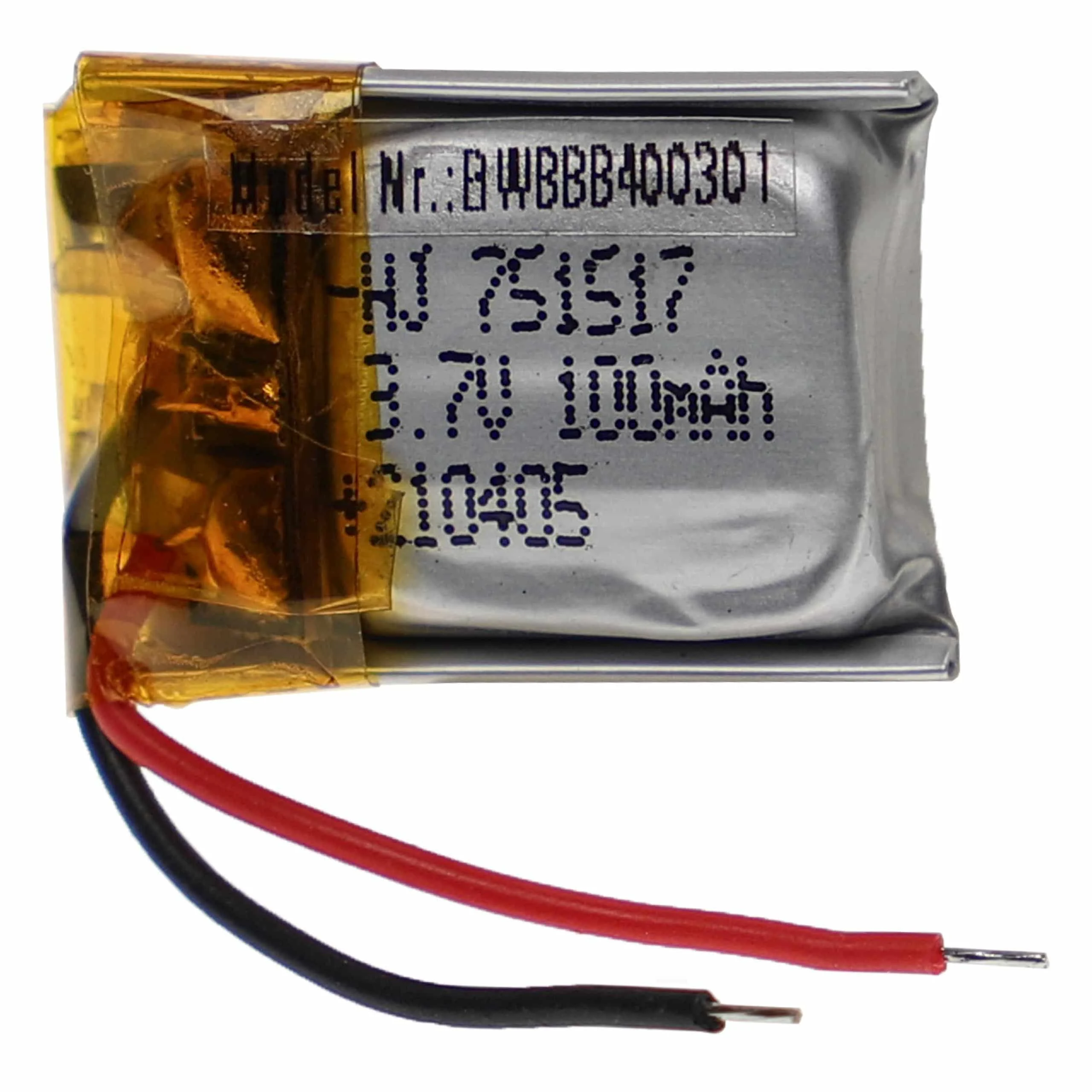 Batterie modèle radio-télécommandé - 100mAh 3,7V Li-polymère, sans fiche