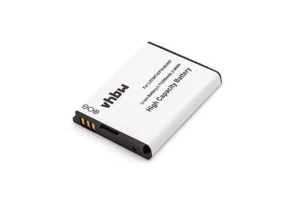 Batterie remplace Li3708T42P3h463657-NTC, Li3708T42P3h463657 téléphone portable Vodafone - 800mAh 3,8V Li-ion