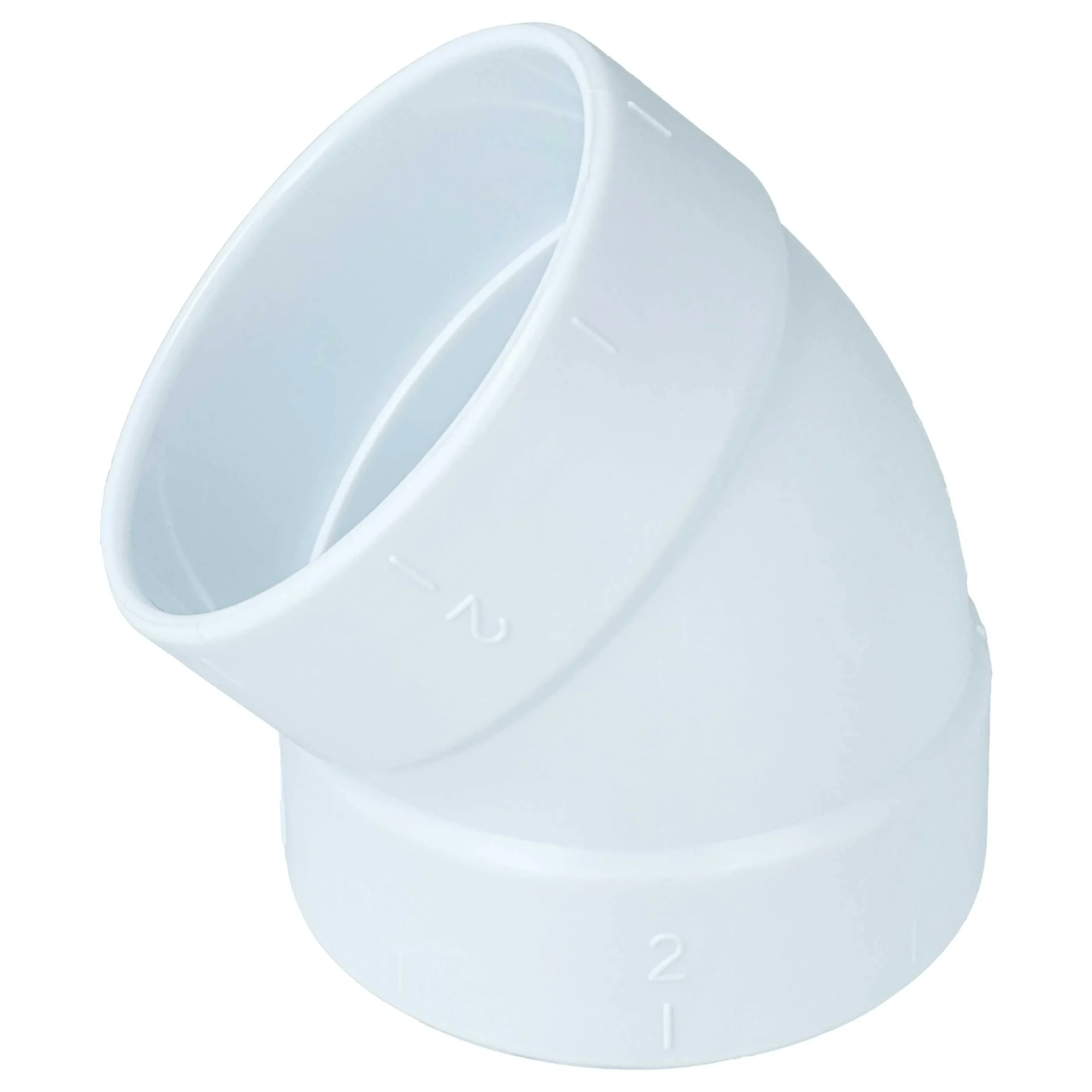 Raccord coudé 45° pour aspiration centralisée - Longueur 68 mm