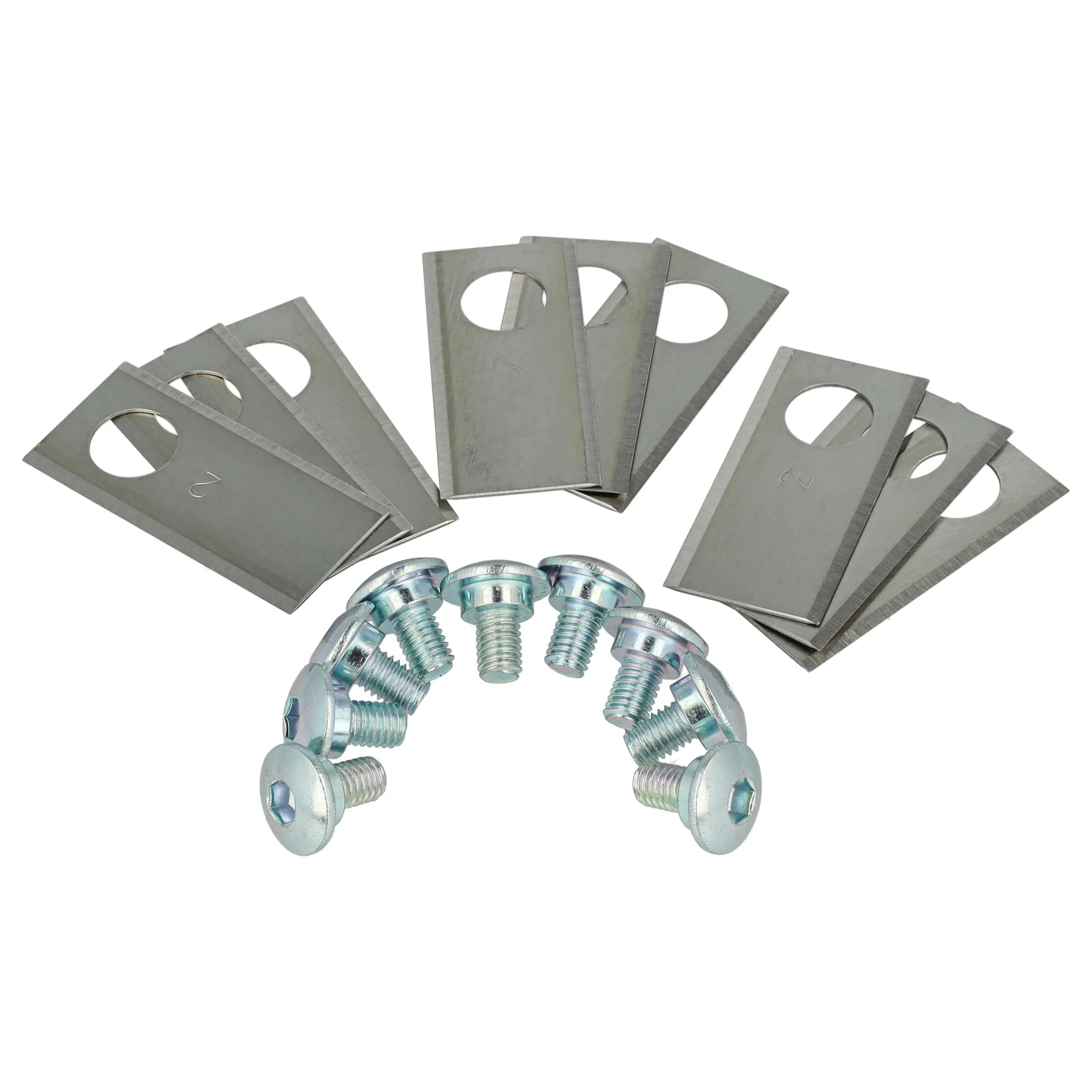 9x Lames remplace Honda 72515-VP7-C50 pour tondeuse – Couteaux acier inox, Silber