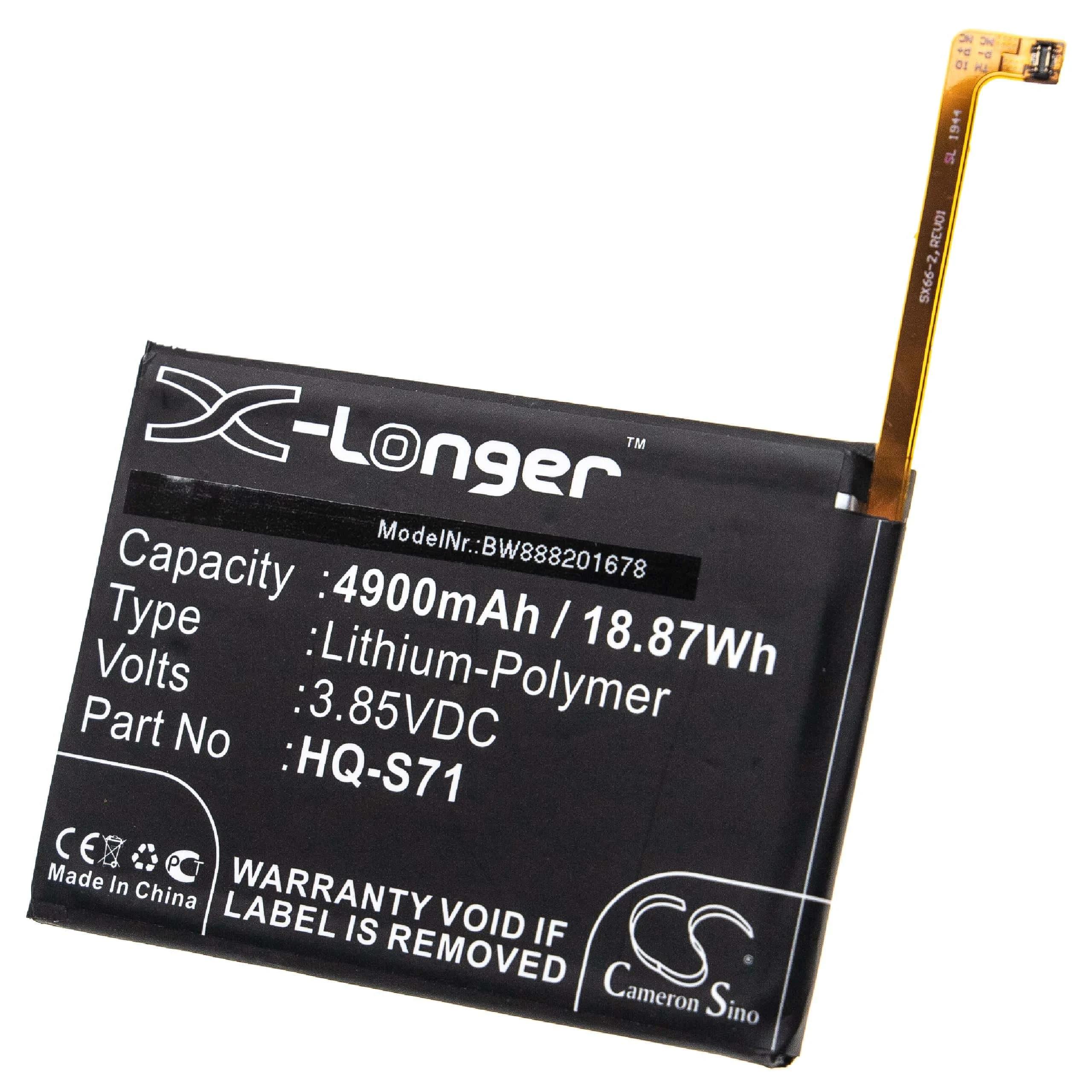 Batterie remplace Samsung GH81-18734A, HQ-S71 téléphone portable Samsung - 4900mAh 3,85V Li-polymère