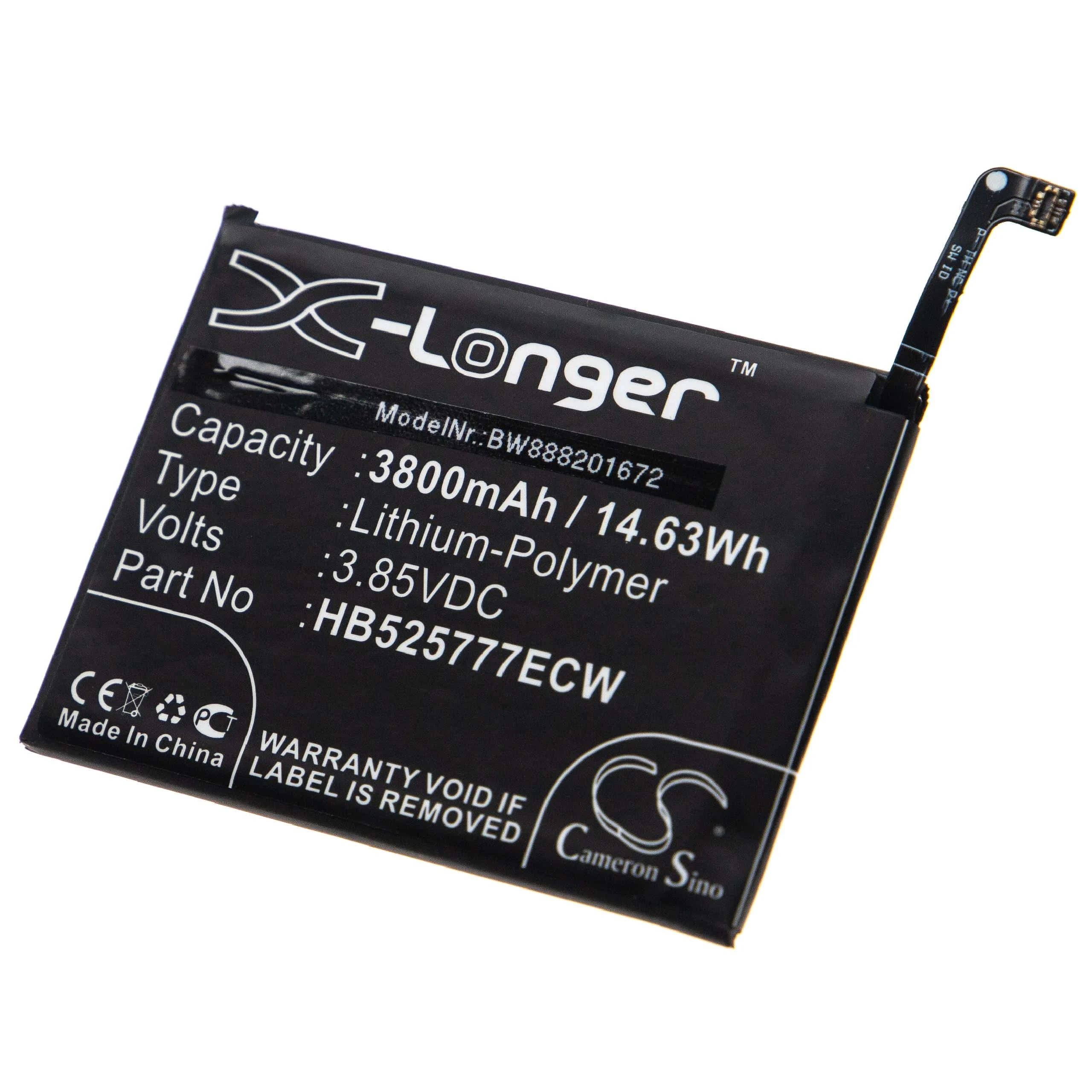 Batterie remplace Huawei HB525777ECW, HB525777EEW téléphone portable Huawei - 3800mAh 3,85V Li-polymère