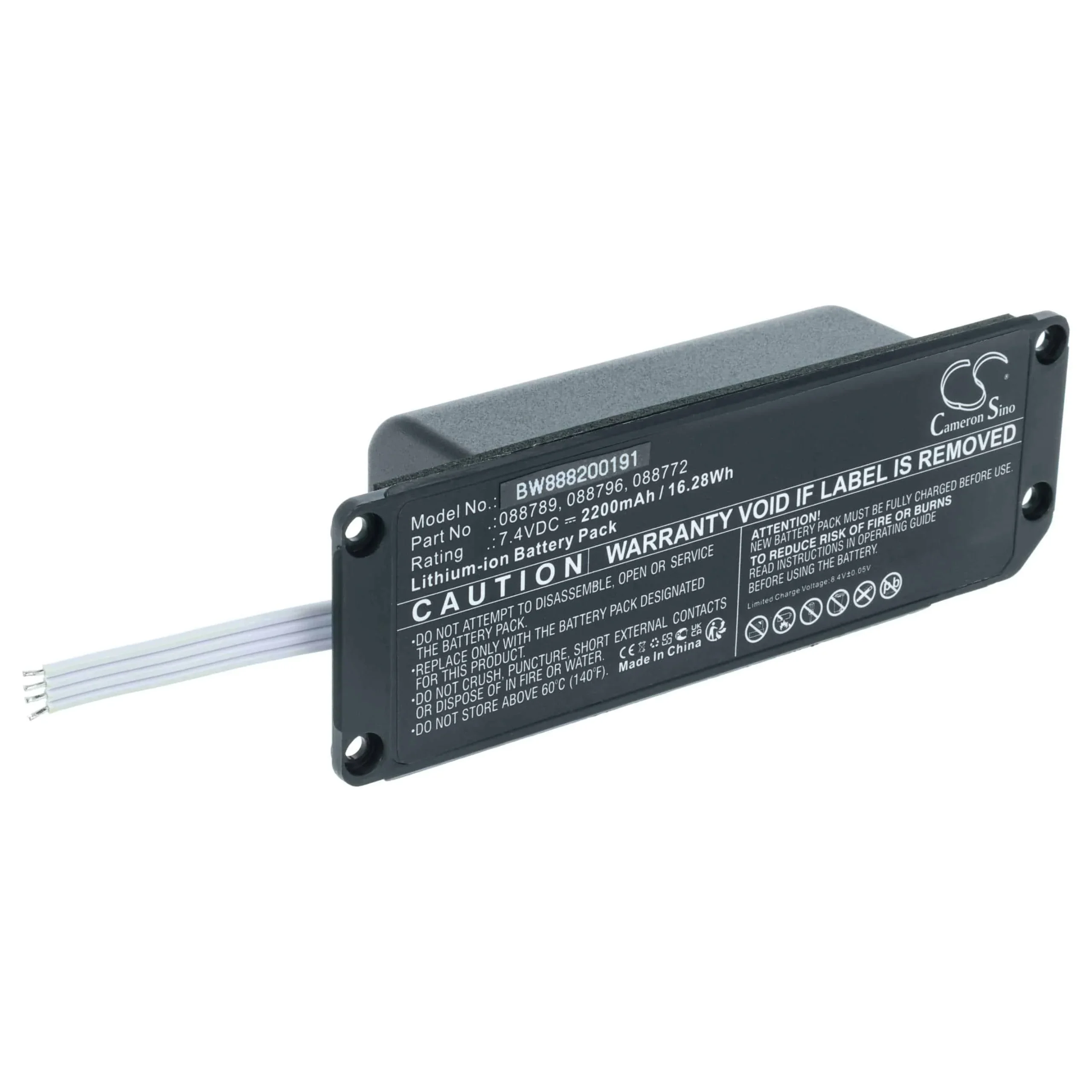 Batterie remplace Bose 088796, 088789, 088772, 080841 enceinte Bose - 2200mAh 7,4V Li-ion