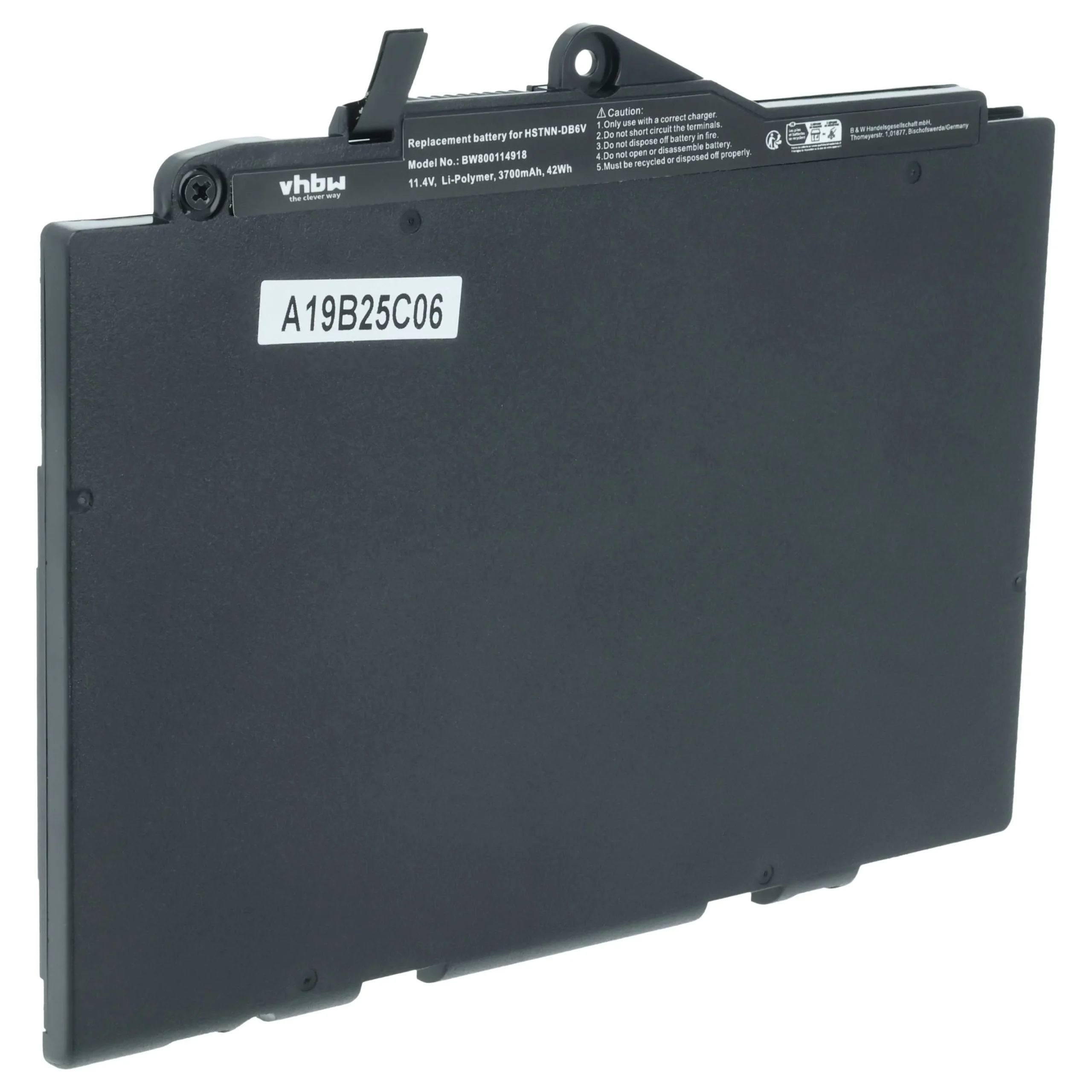 Batterie remplace HP 800232-271, 800232-241 pour ordinateur portable HP- 3700mAh 11,4V Li-polymère, noir