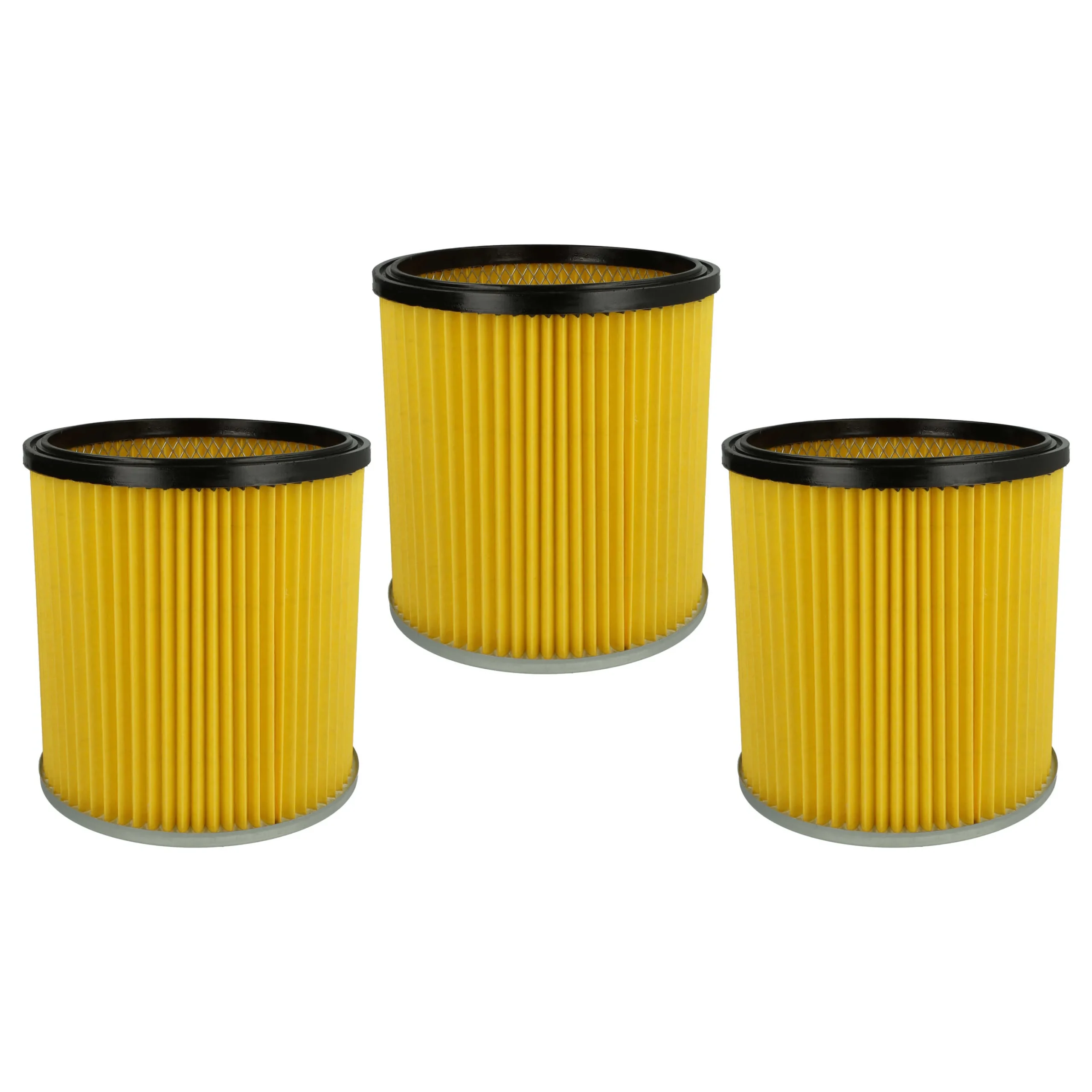 3x Filtre remplace Kärcher 6.414-354.0, 6.414-335.0 pour aspirateur Dewalt - Cartouche Filtre F6, jaune
