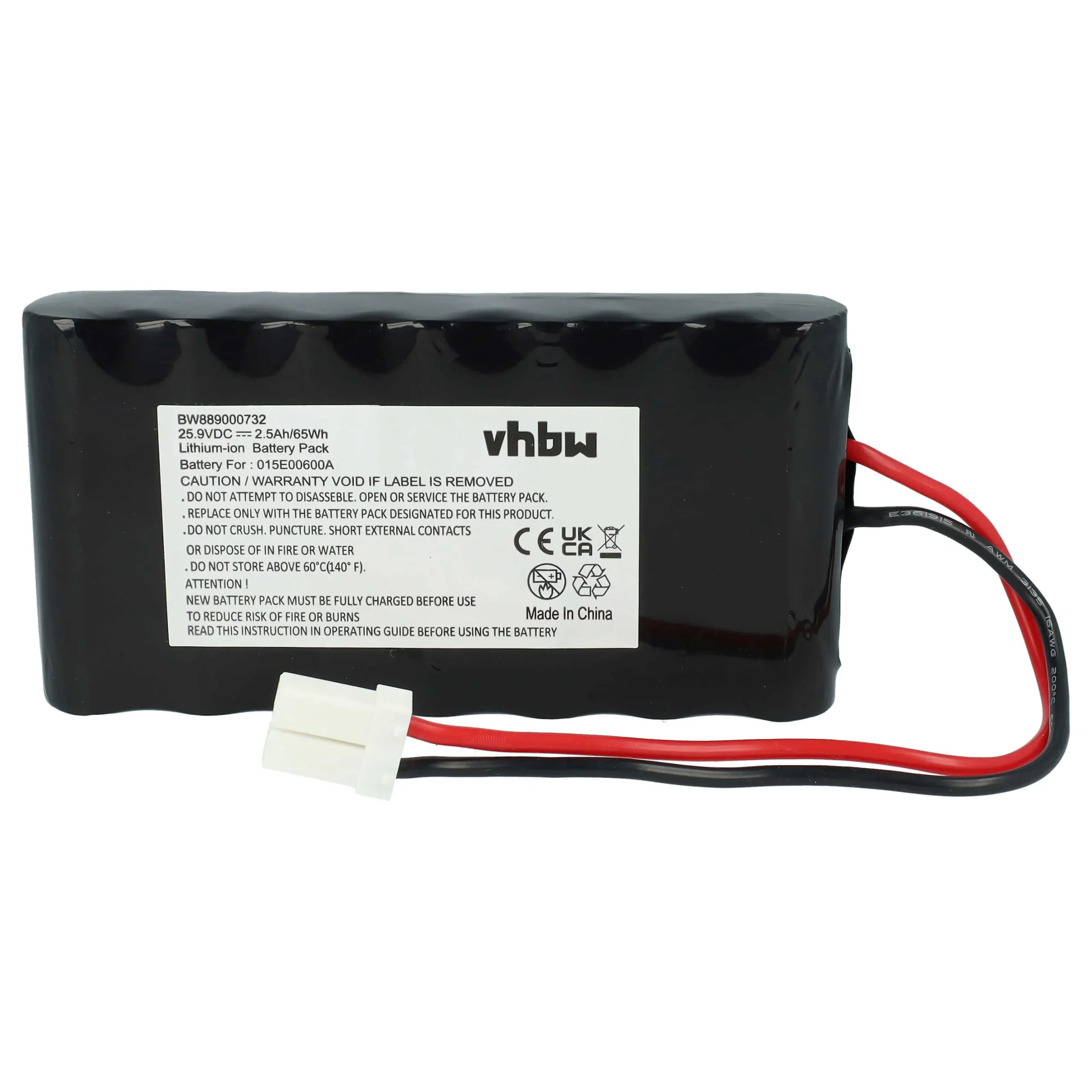 Batterie remplace Ambrogio 015E00600A pour outil de jardinage - 2500mAh 25,9V Li-ion