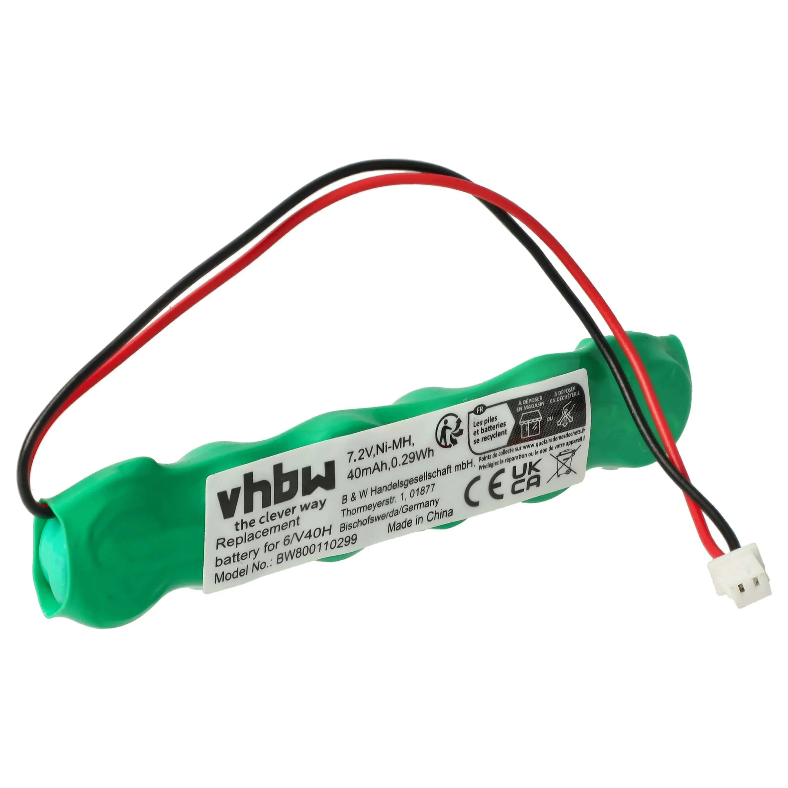 Pile remplace 313-016, 60906, 6/V40H pour BIOS Fujitsu-Siemens - 40mAh 7,2V NiMH