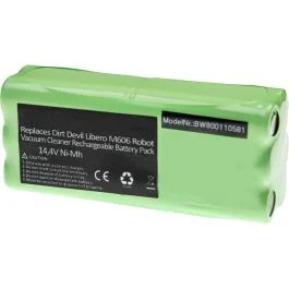 Batterie pour Dirt Devil Libero (M606) et Spider (M607) (14.4V/0.8Ah, alternative Plus.Parts® à 0606004)
