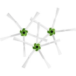 Ensemble de Brosses Latérales pour Série iRobot Roomba 'e', 'i' et 'j', 6 pales (3 Pièces, alternative Plus.Parts® à 4624877)