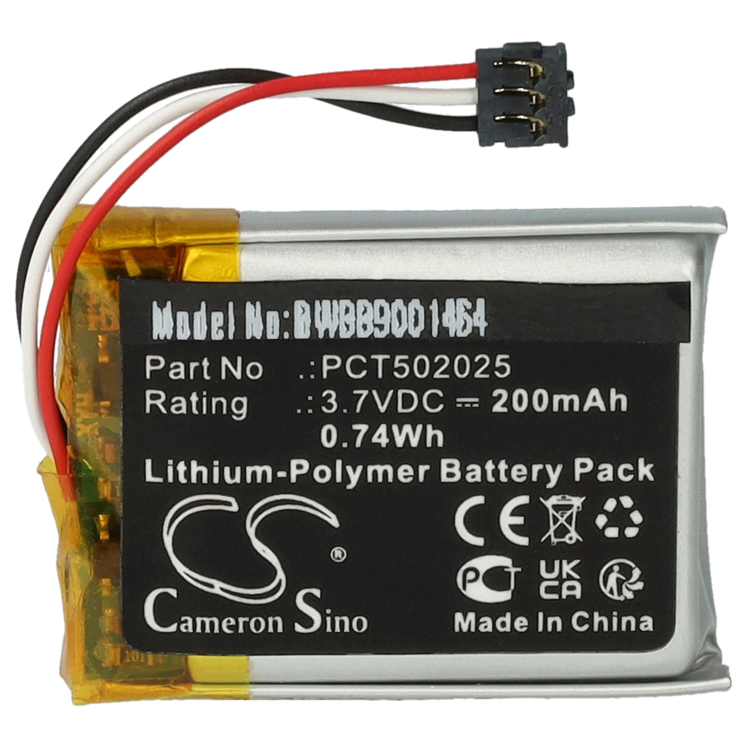 Batterie remplace DJI PCT502025 microphone - 200mAh 3,7V Li-polymère