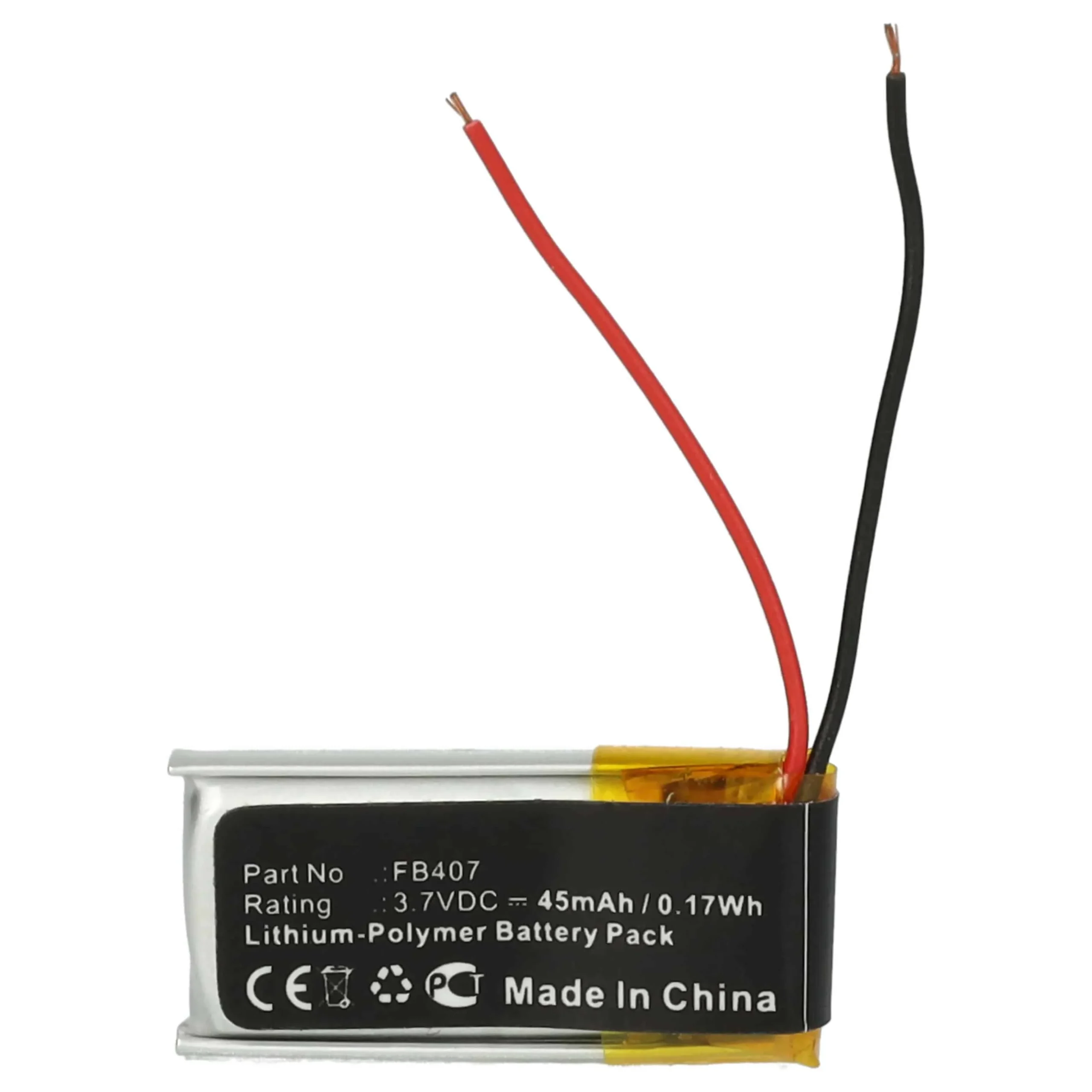 Batterie remplace Fitbit FB407 montre connectée - 45mAh 3,7V Li-polymère + outils