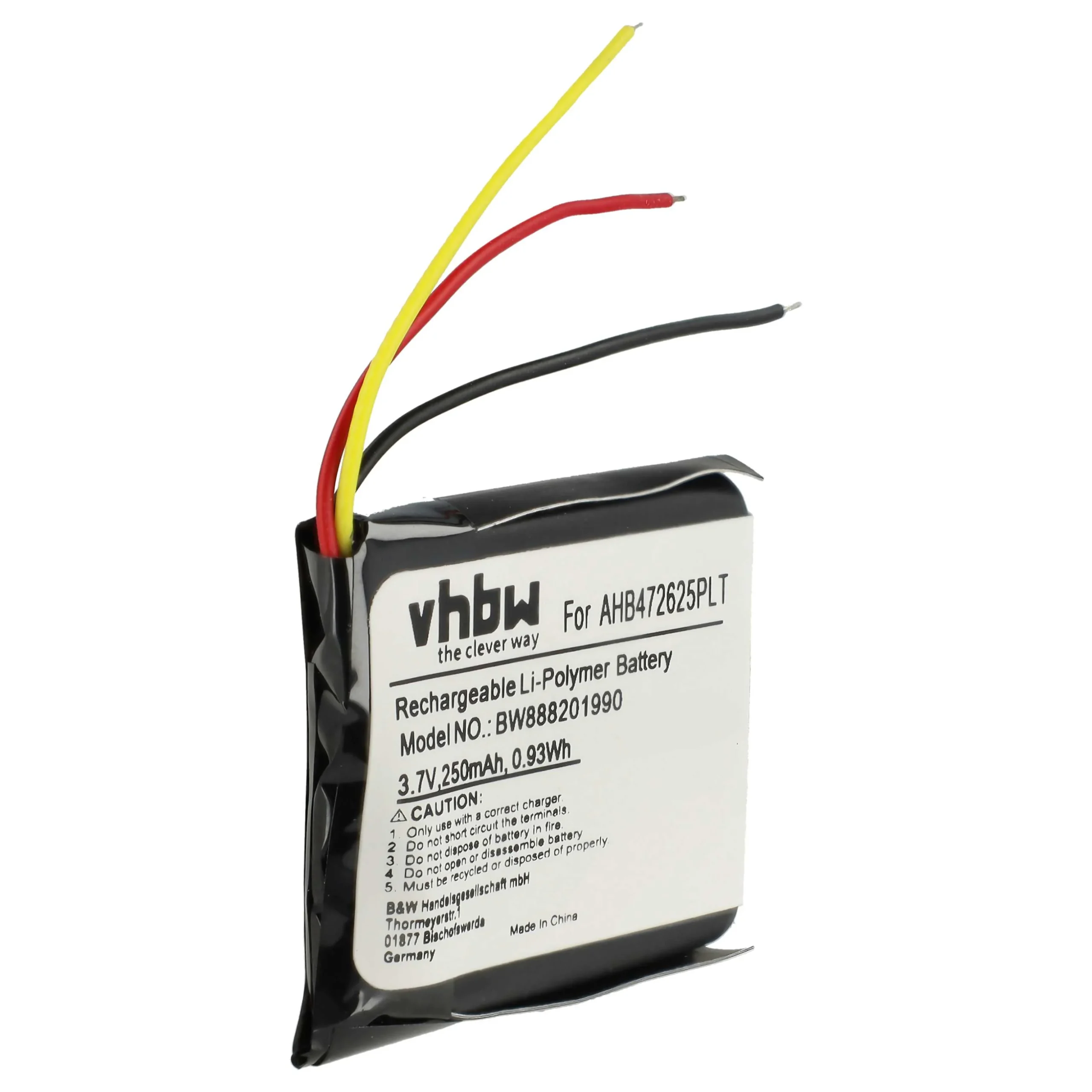 Batterie remplace Jabra CP-GN650, AHB472625PLT, AHB682828PS casque audio Jabra - 250mAh 3,7V Li-polymère
