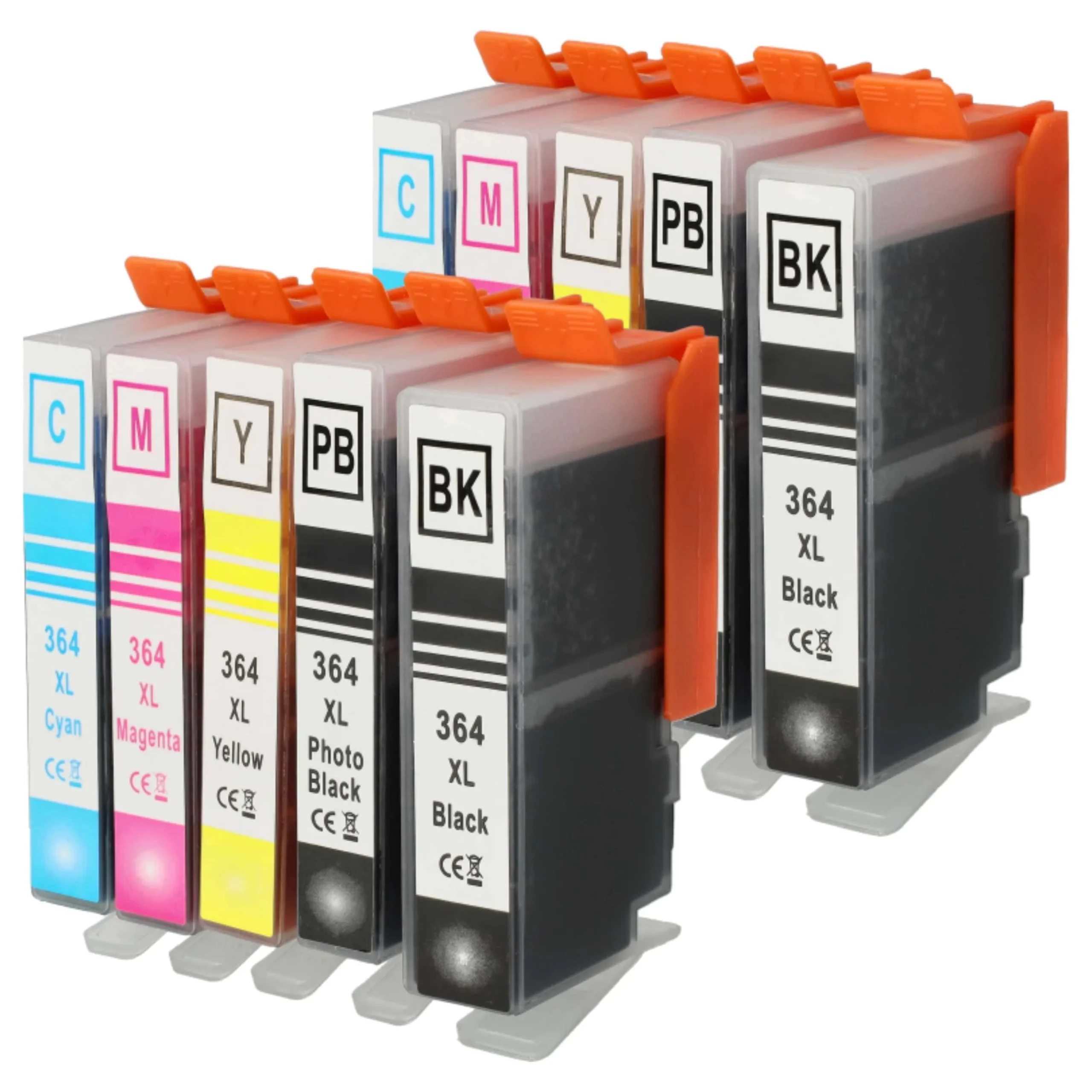 10x Cartouches remplace HP CB325EE Yellow, 364XL, CB324EE Magenta pour imprimante - multicouleurs