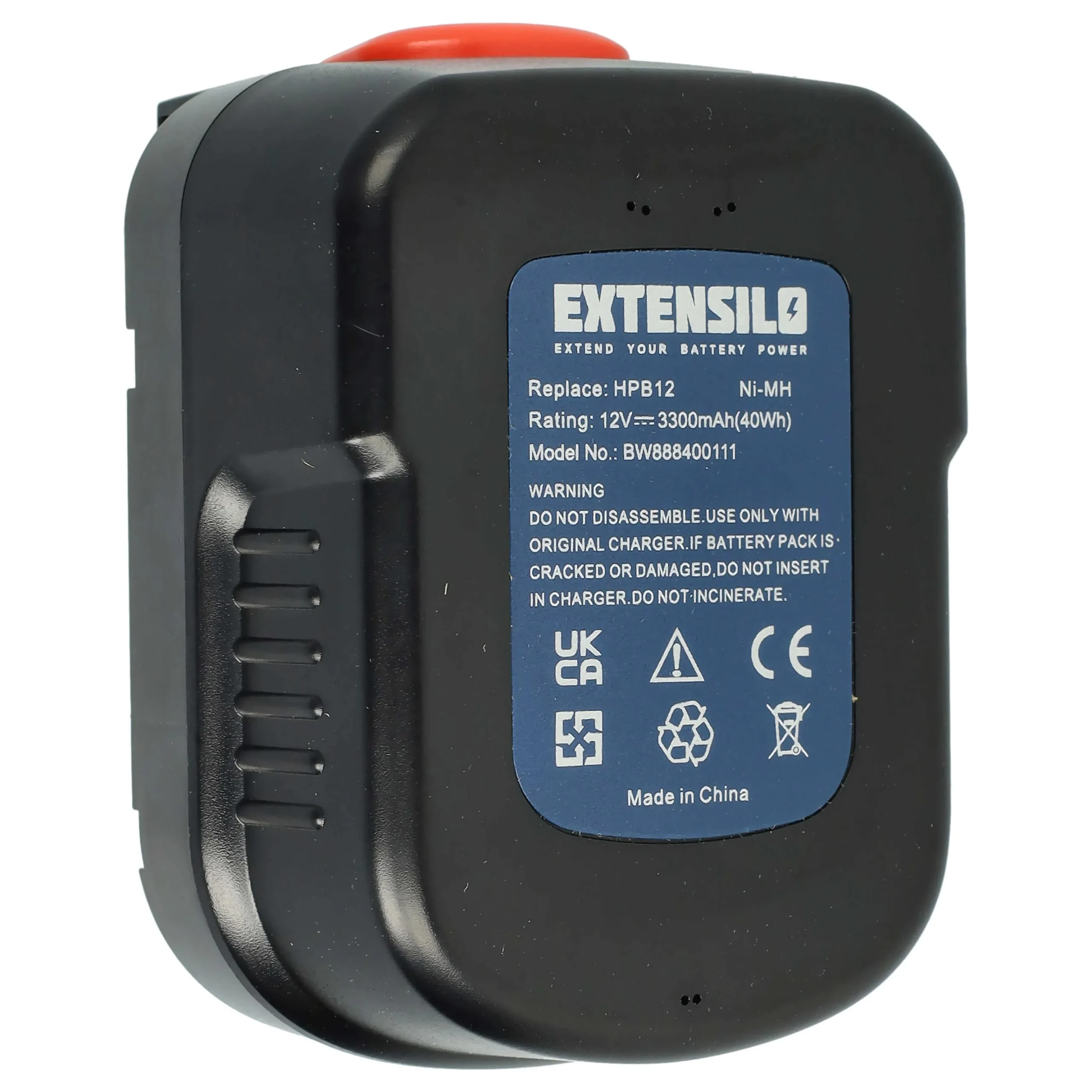 Batterie remplace Black & Decker A12EX, A12-XJ, A12, A12E outil électrique Black & Decker - 3,3Ah 12V NiMH