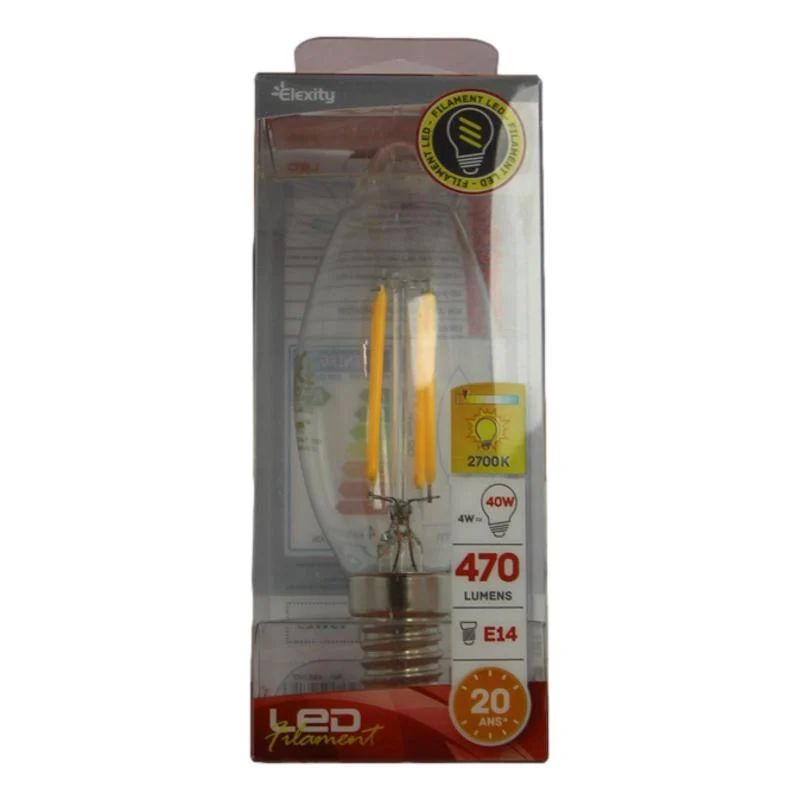 AMPOULE LED FILAMENT FLAMME 4W 455047 Elexity - DIVERS MARQUES