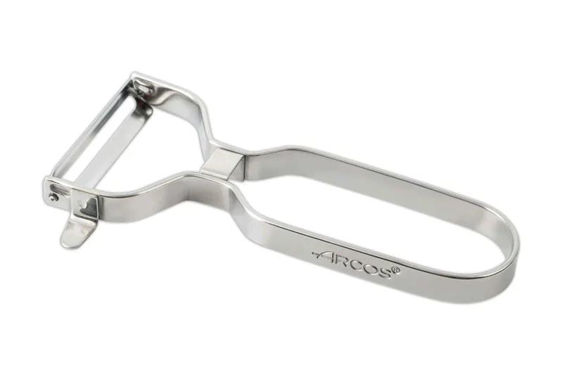 ARCOS Éplucheur Professionnel 130mm en Acier Inoxydable Chromé pour Éplucher Fruits et Légumes. Ustensile de Cuisine pour Coupes Fines. Gadget Chef avec Design Ergonomique. Couleur Argent. - AUTRES MARQUES