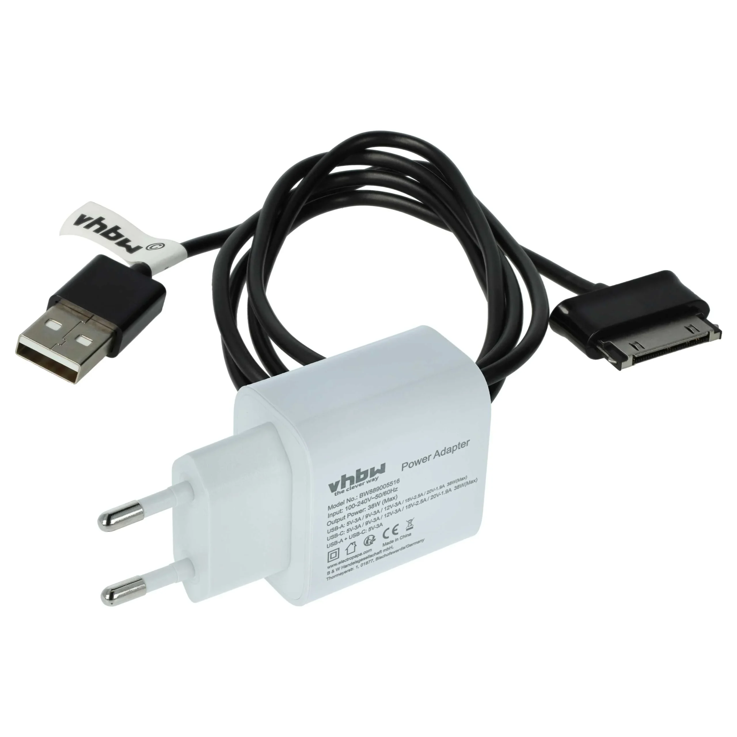 1x alimentation, 1x câble USB-A remplace Samsung ECC1DPU pour Huawei - Kit de charge