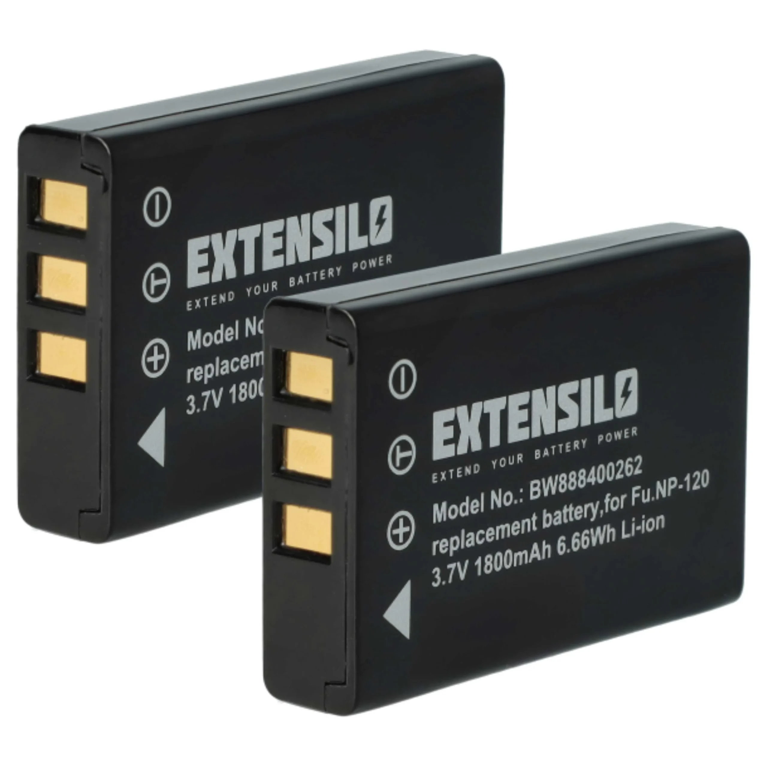 2x Batteries remplace Aiptek ZPT-PM18 pour appareil photo Toshiba- 1800mAh 3,7V Li-ion