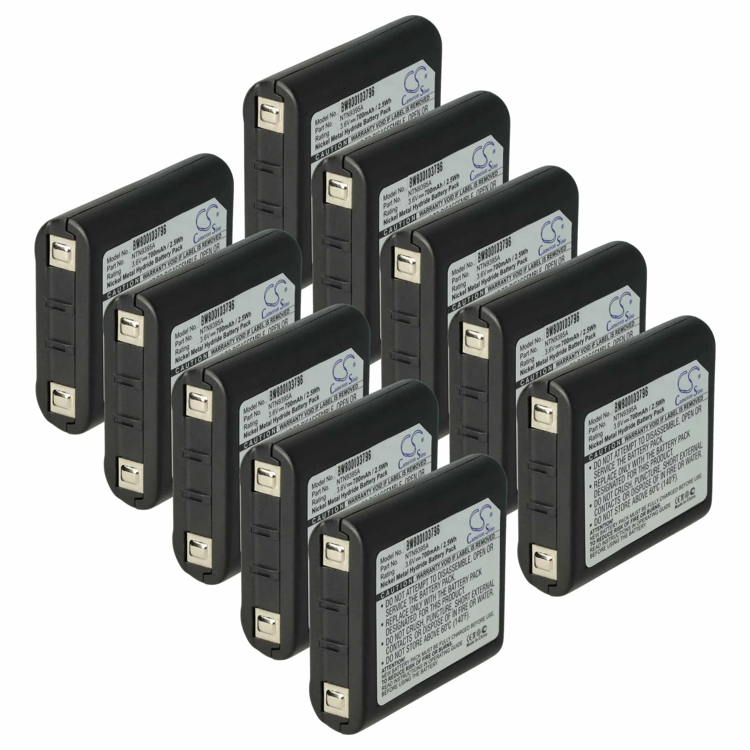 10x Batteries remplace Motorola 1532, 56315, 4002A, 53615 pour radio talkie-walkie Motorola- 700mAh 3,6V NiMH