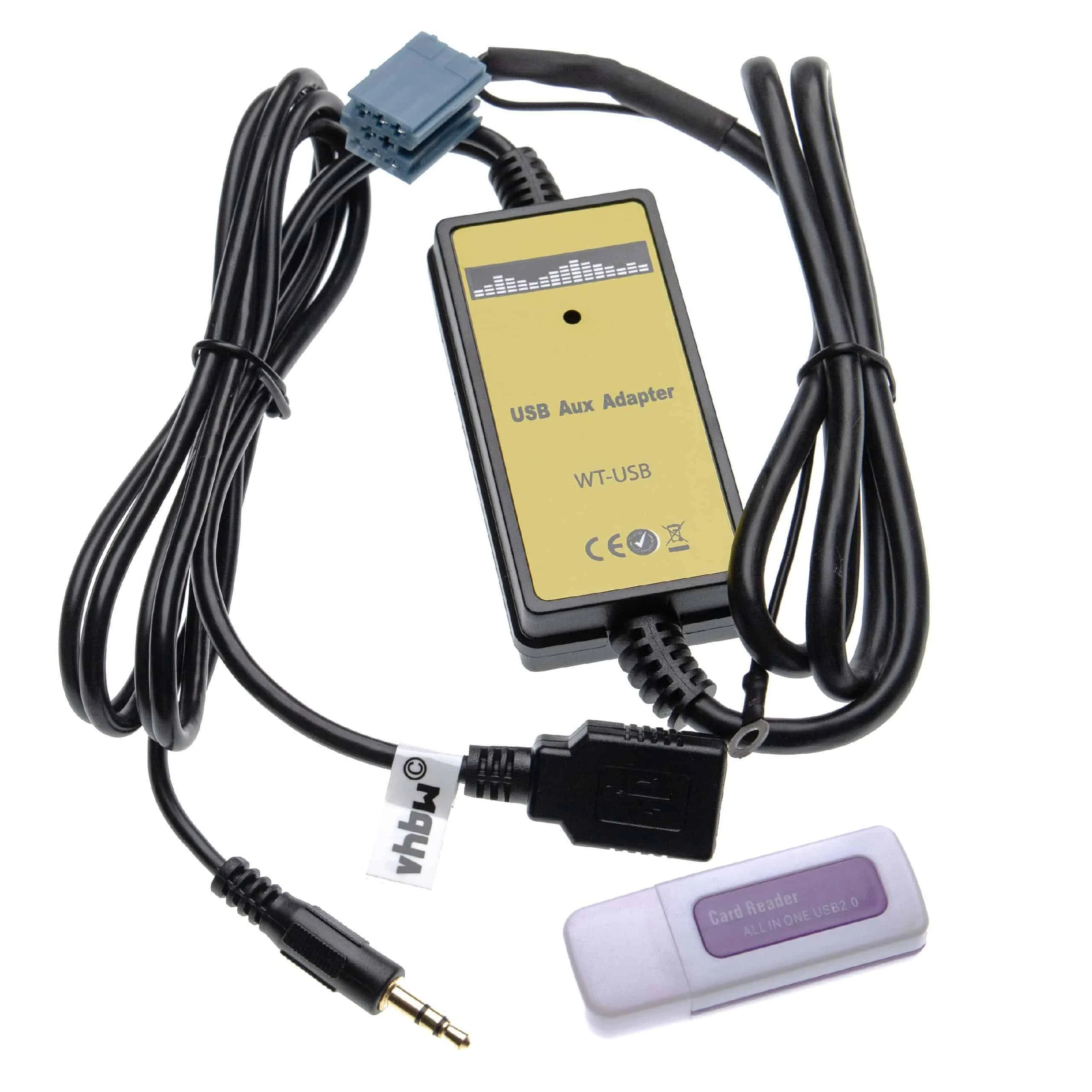 Adapteur audio AUX pour auto radio Seat, VW, Ford Passat – 145cm - Câbles et adaptateurs