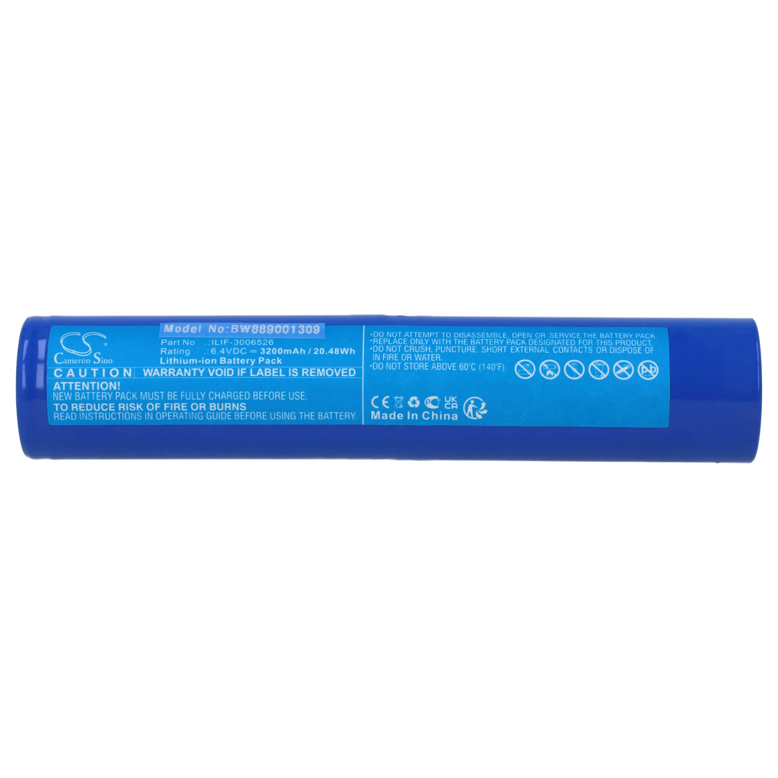 Batterie remplace Maglite ILIF-3006526 lampe de poche Maglite - 3200mAh 6,4V Li-ion