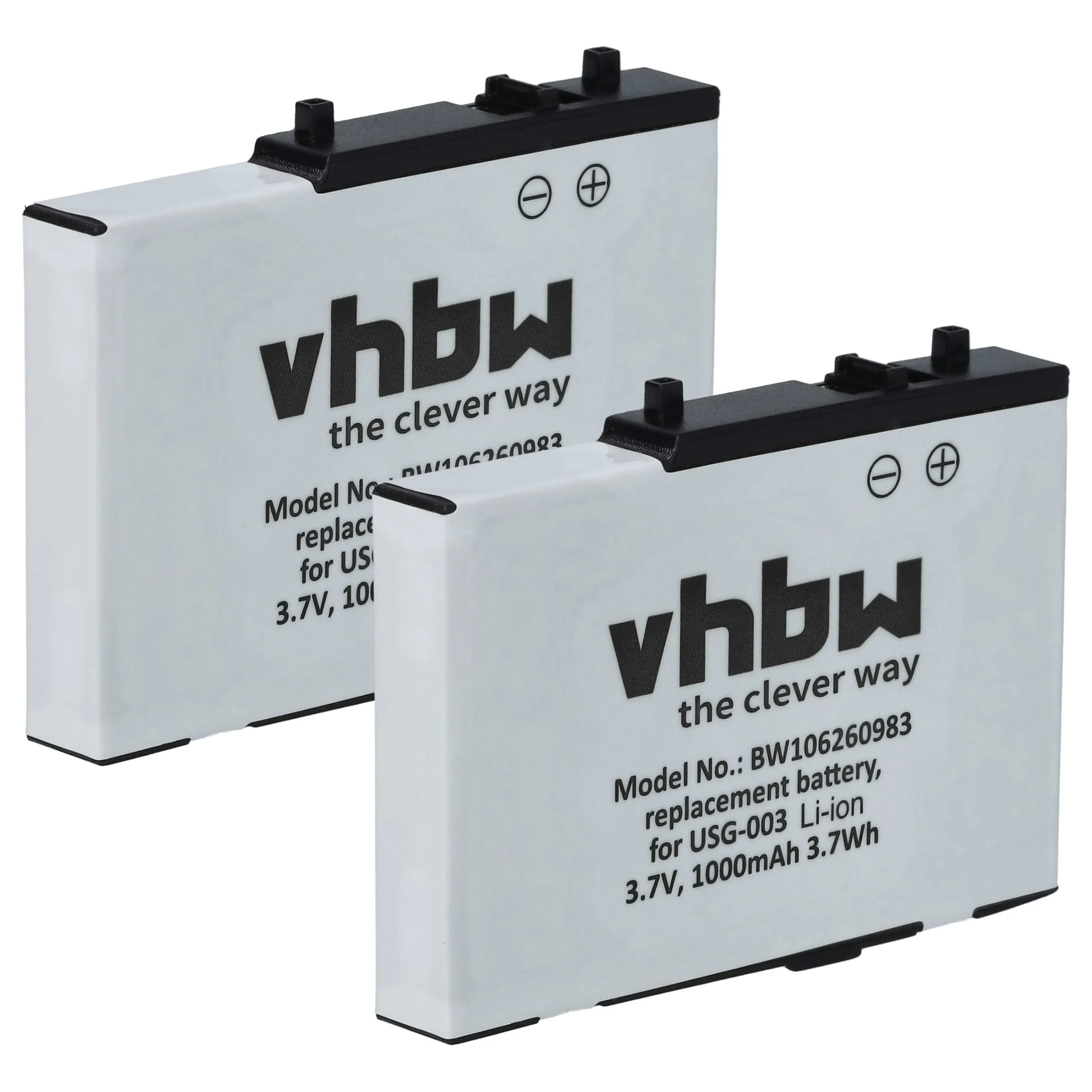 Batterie (2 pcs.) remplace Nintendo USG-001, USG-003 console de jeux - 900mAh 3,7V Li-ion