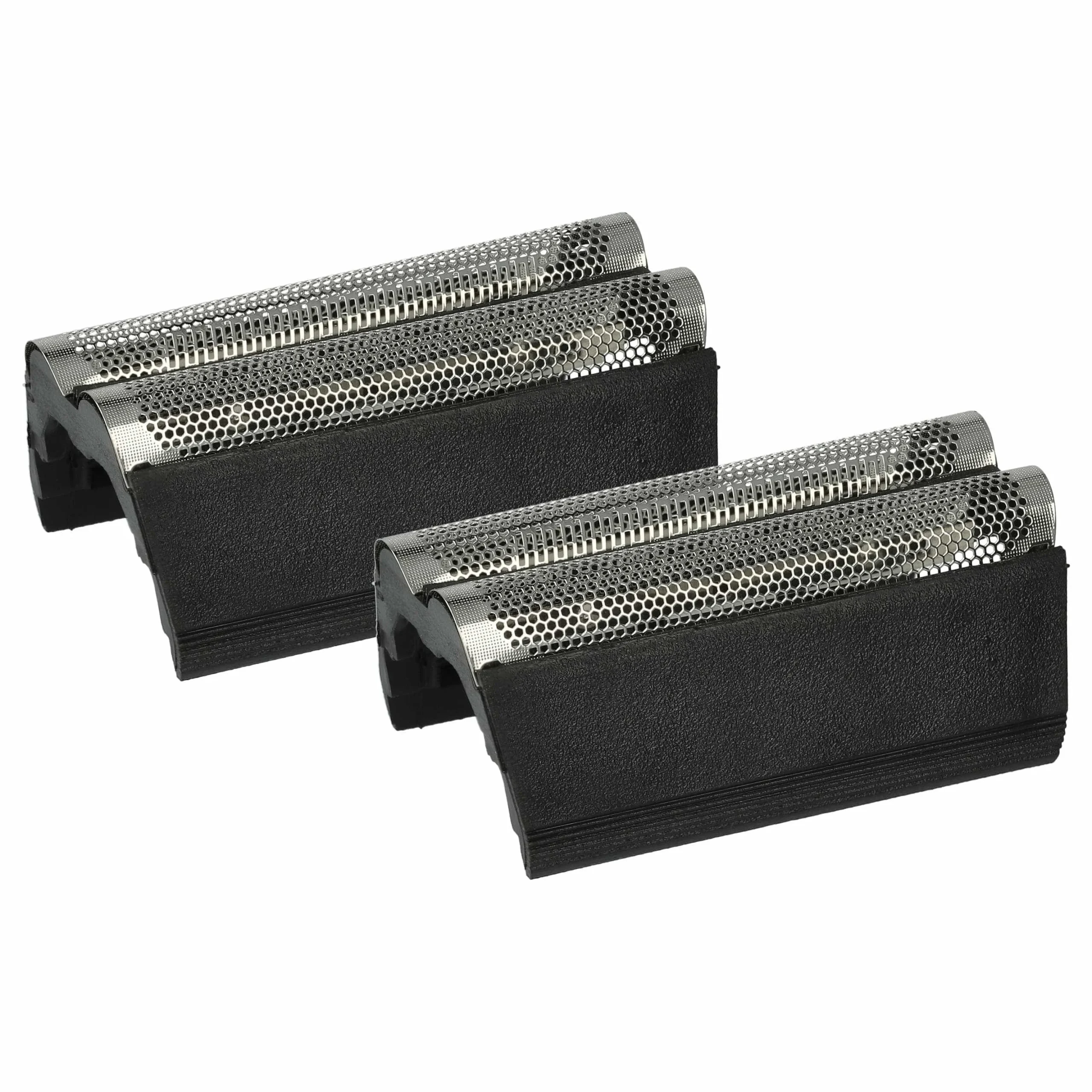 2x Grilles doubles remplace Braun 586, 585 pour rasoir Braun - avec cadre de tête, argenté/gris foncé