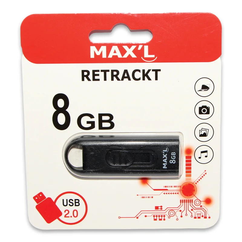 CLE USB RETRACKT 8GB MAX'L MAXL85411 Maxell - DIVERS MARQUES