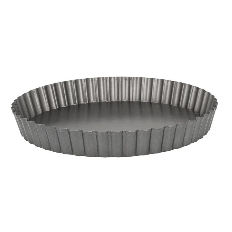 Crealys 507711 GOURMANDIS Moule à Tarte Acier Noir 25 x 25 x 3,5 cm