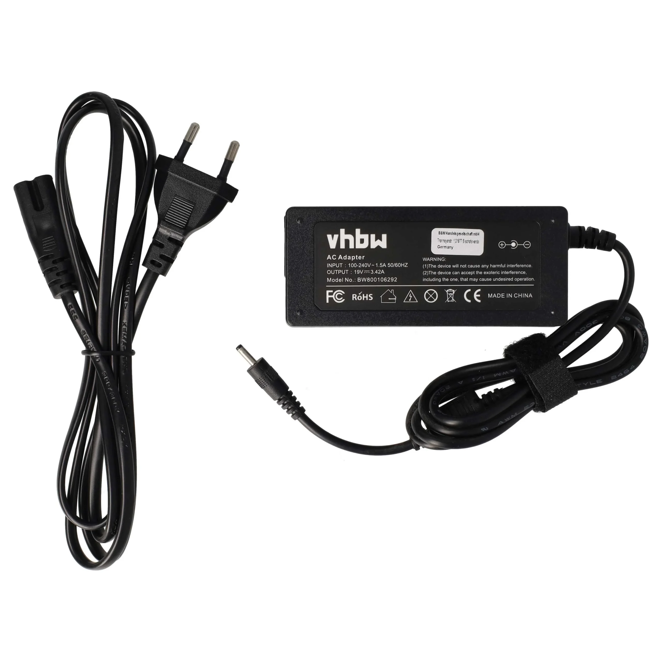 Alimentation remplace Lite-On PA-1650-02 pour ordinateur portable Acer - 200 cm, 65 W