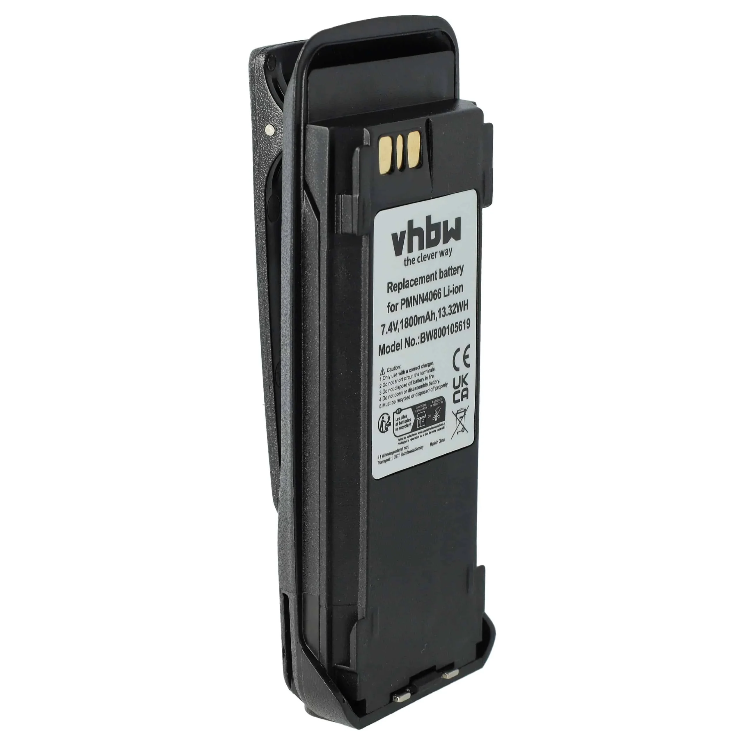 Batterie remplace Motorola NNTN4066, NNTN4077, NNTN4103 pour radio talkie-walkie Motorola- 1800mAh 7,4V Li-ion