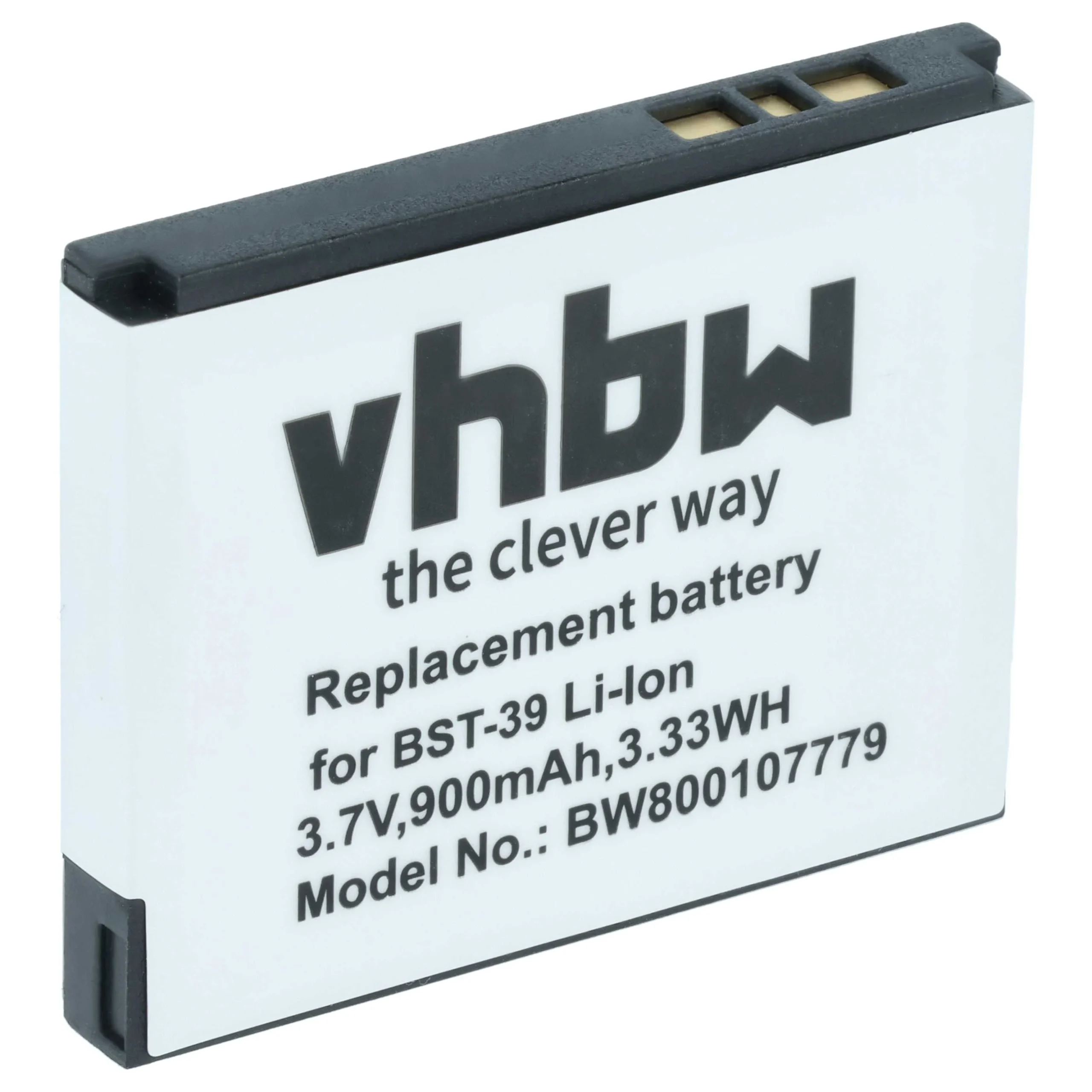 Batterie remplace Sony-Ericsson BST-39 téléphone portable Sony-Ericsson - 900mAh 3,7V Li-ion