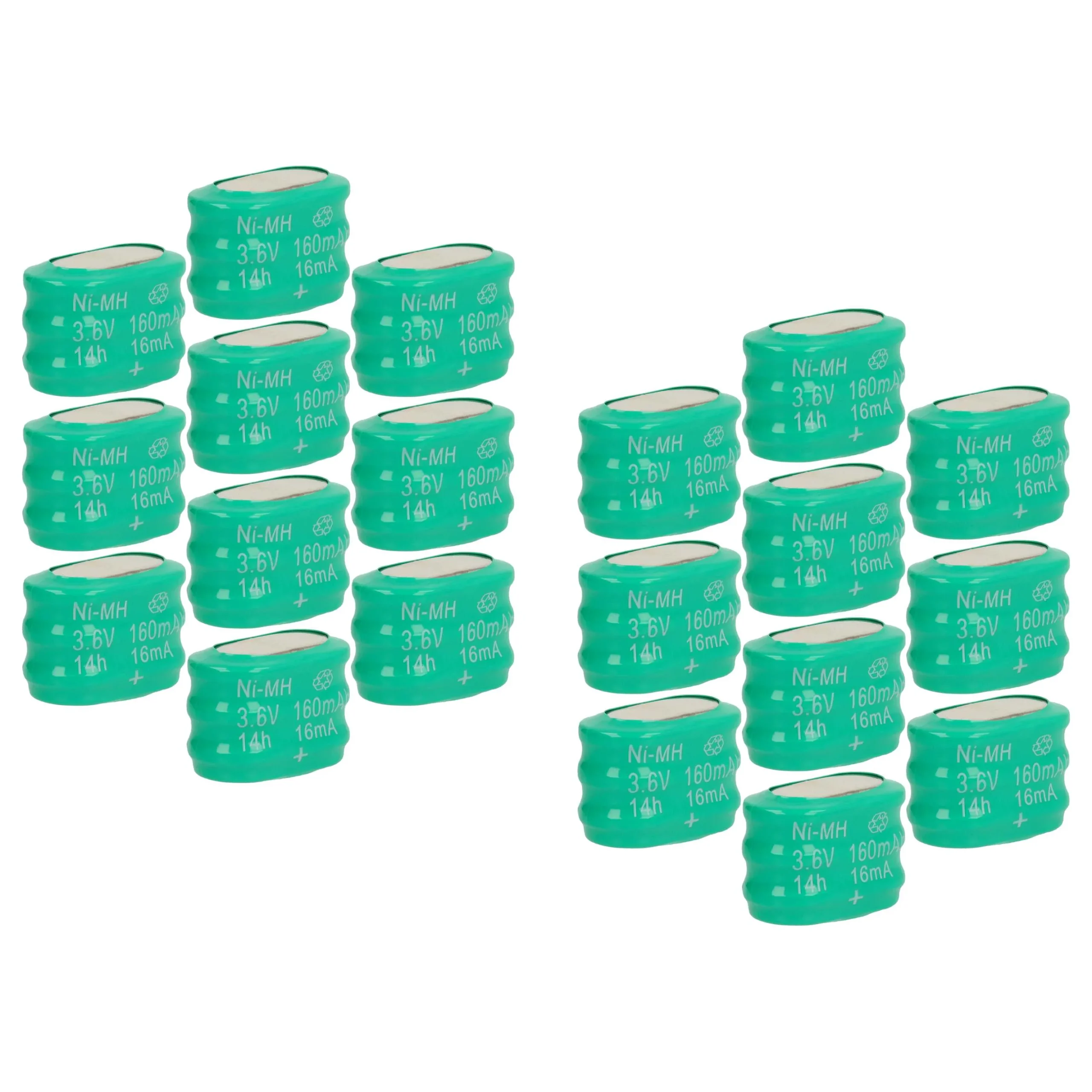 20x Piles bouton de type 3/V150H pour le modélisme et autres - 150mAh 3,6V NiMH
